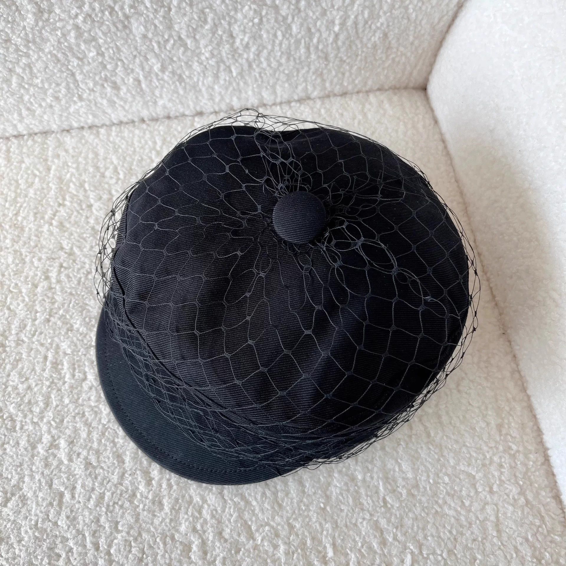 Dior Dior Black Tulle Beret 58cm Size ONE SIZE - 4 Thumbnail