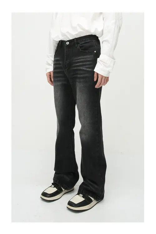 Other Men's loose distressed washed flared jeans Size US 32 / EU 48 - 6 Thumbnail