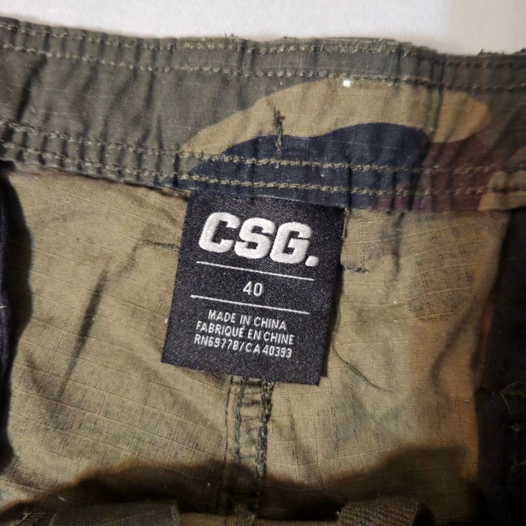 Vintage CSG Cargo Shorts Men 40 Green Camo Ripstop Multi Pocket Casual Outdoor Size US 40 / EU 56 - 3 Thumbnail
