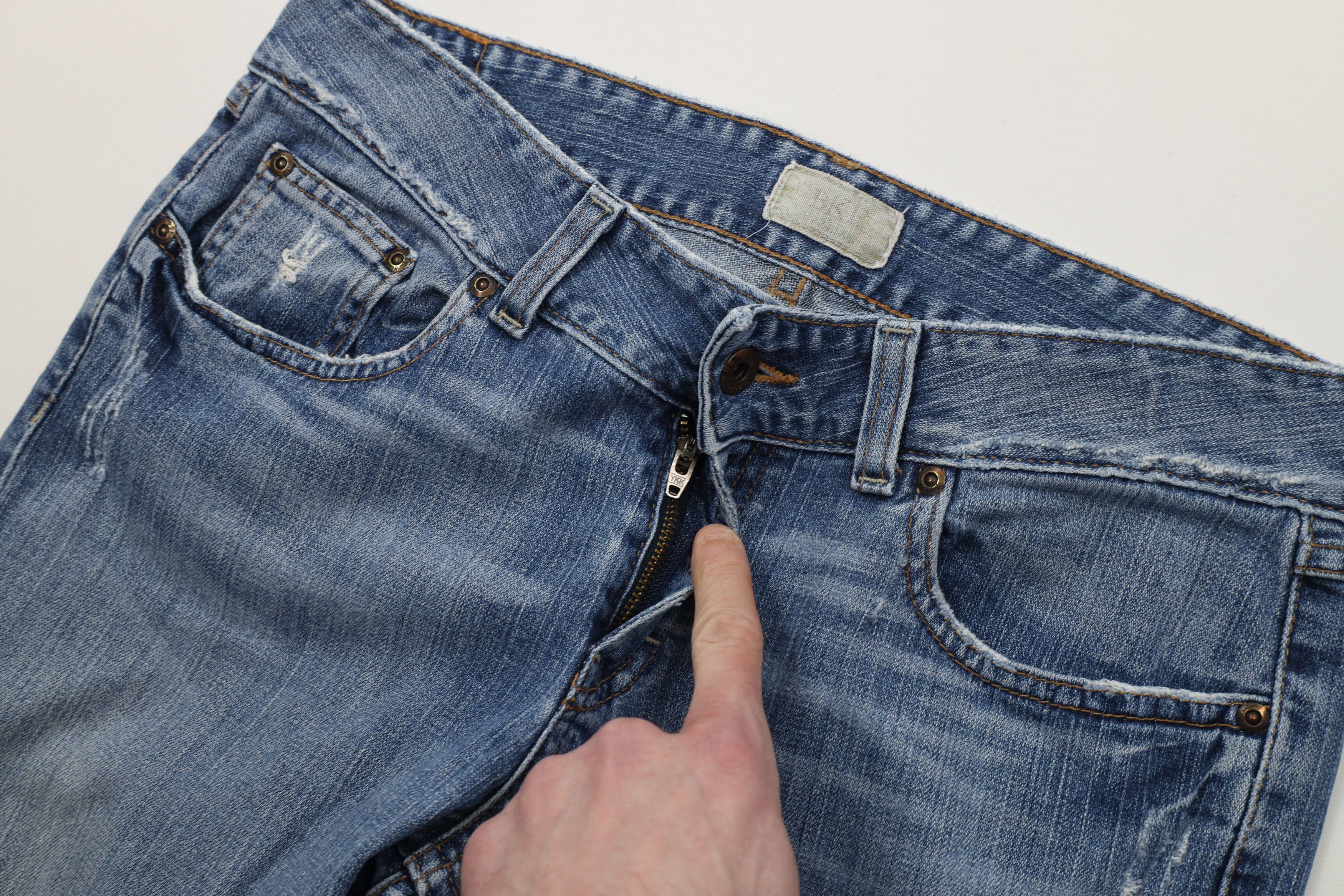 Vintage Vintage Buckle BKE Distressed Babydoll Flared Wide Leg Jeans Size 31" - 9 Thumbnail
