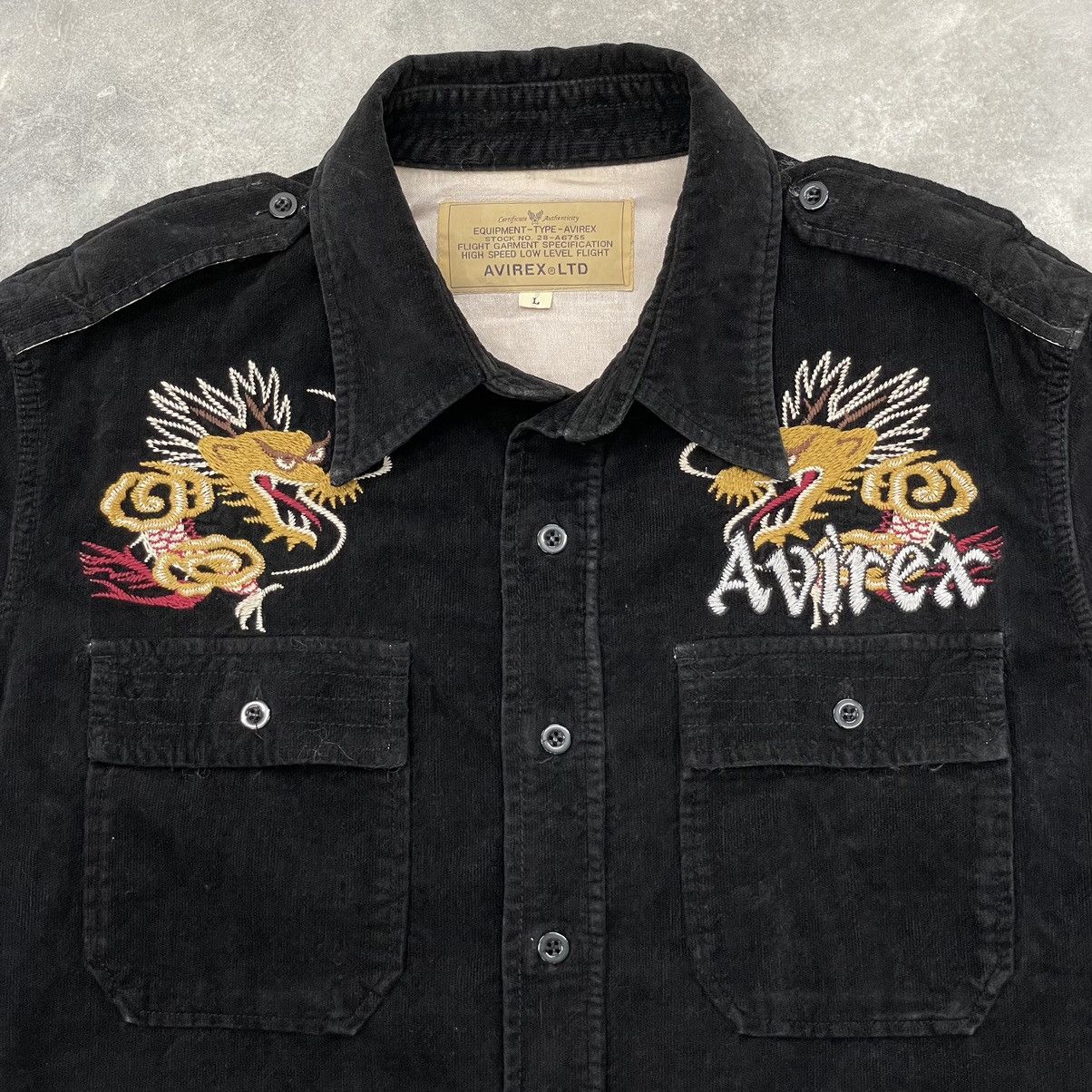 Avirex Avirex Sukajan Corduroy Button Jacket Rare Dragon Phoenix Size US L / EU 52-54 / 3 - 5 Thumbnail