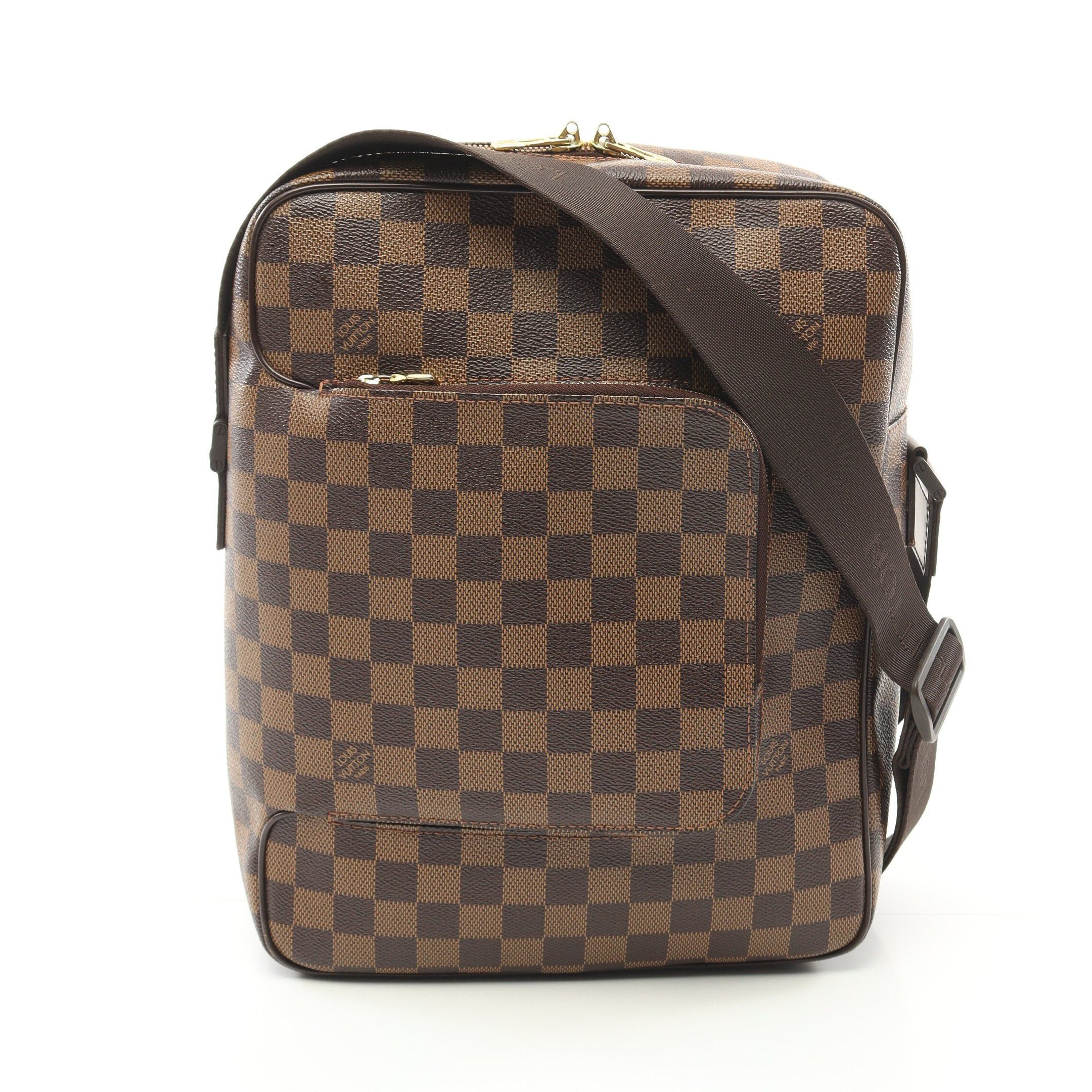 Louis Vuitton Louis Vuitton Olaf Mm Damier Ebene Shoulder Bag Leather Brown Size ONE SIZE - 1 Thumbnail
