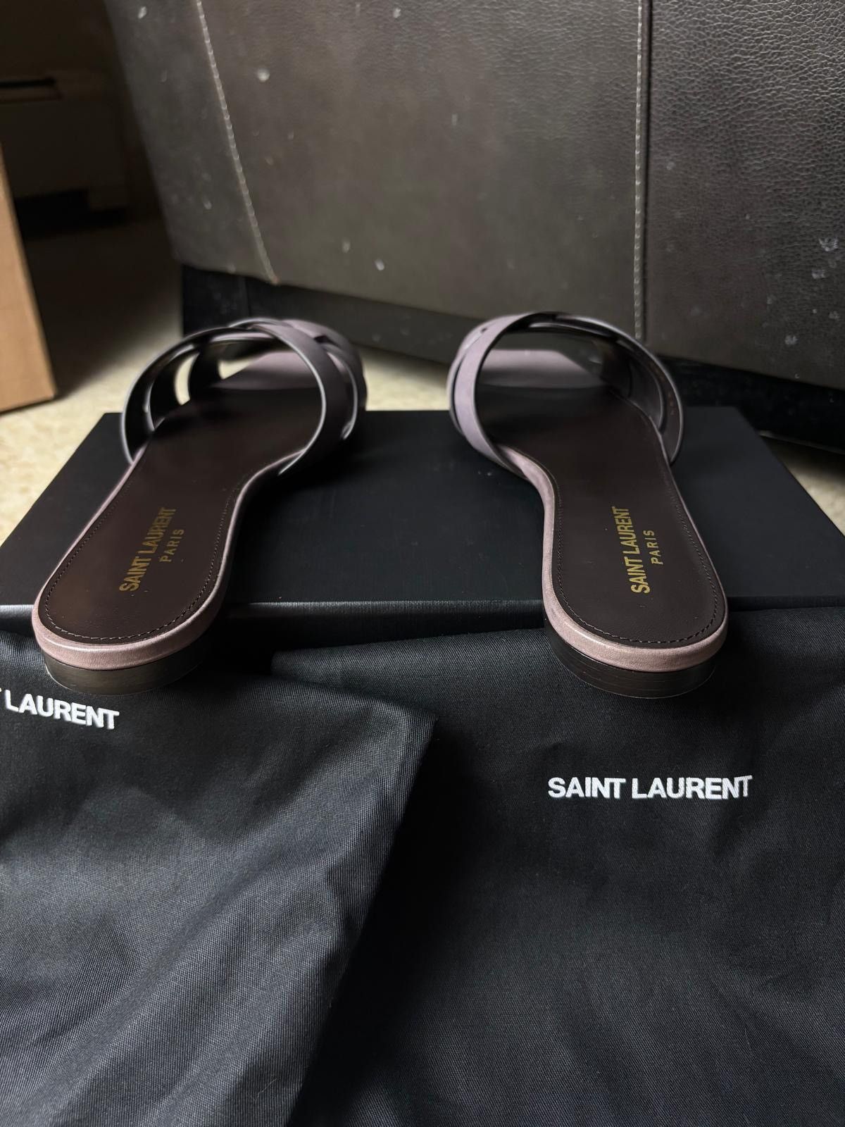 Saint Laurent Paris Saint Laurent Women's Iris Woven Flat Sandals Size 38.5 Size US 8.5 / IT 38.5 - 4 Thumbnail