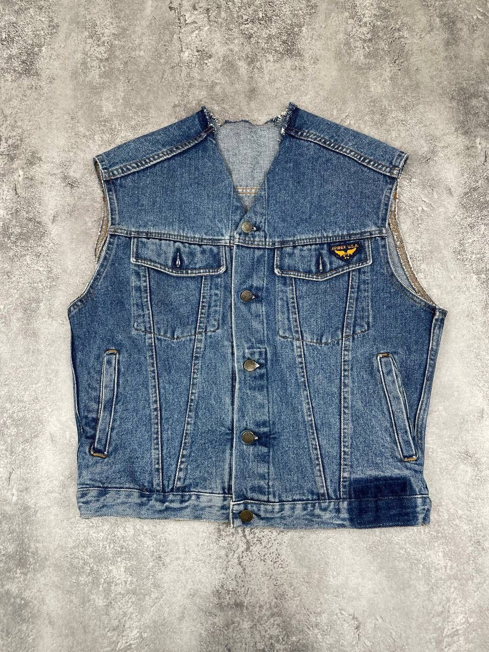 Avirex Avirex Usa Men’s Vintage Denim Vest Blue Sleeveless Size M Size US M / EU 48-50 / 2 - 1 Thumbnail
