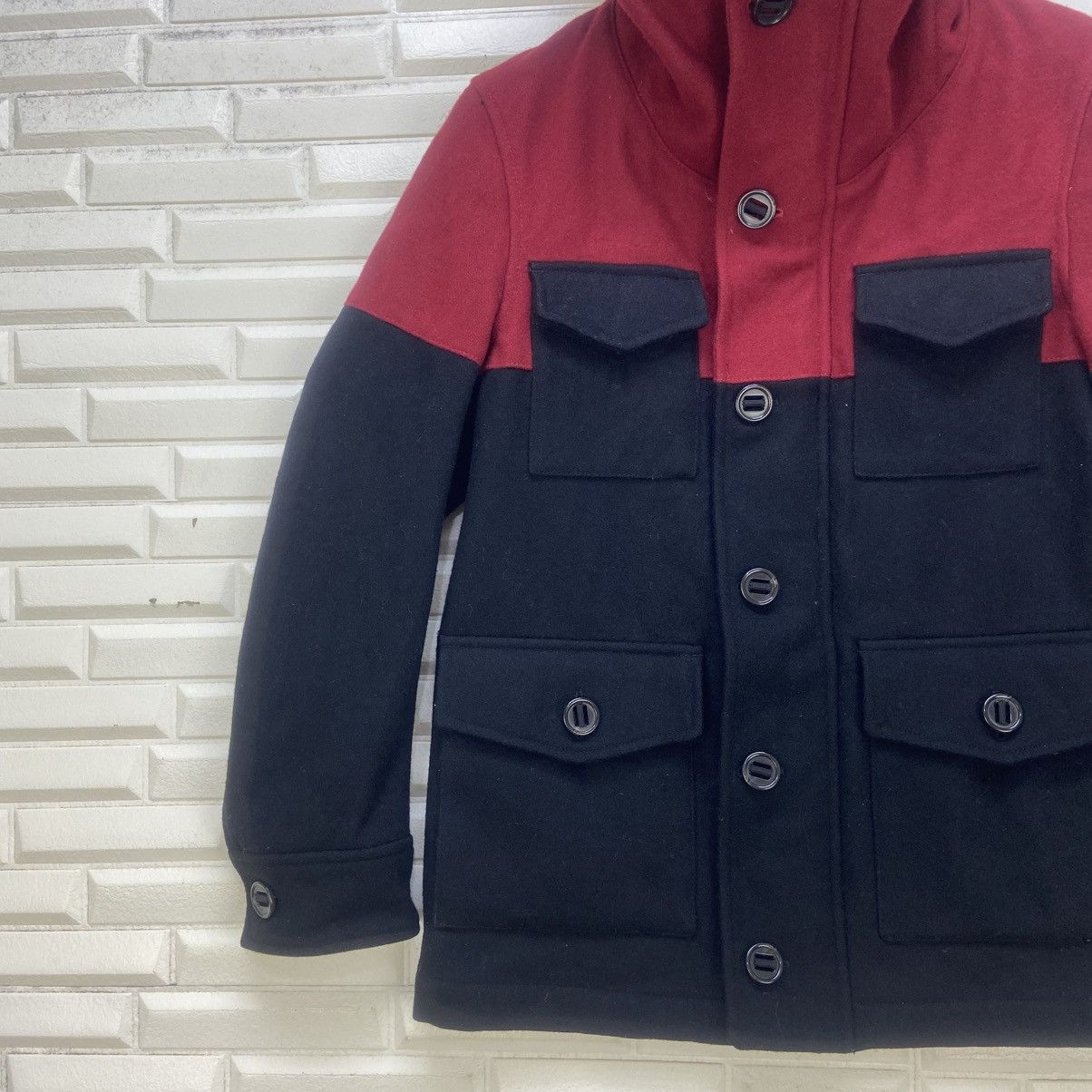 Japanese Brand Japanese Brand Takeo Kikuchi Two-tone Wool Jacket Size US S / EU 44-46 / 1 - 5 Thumbnail