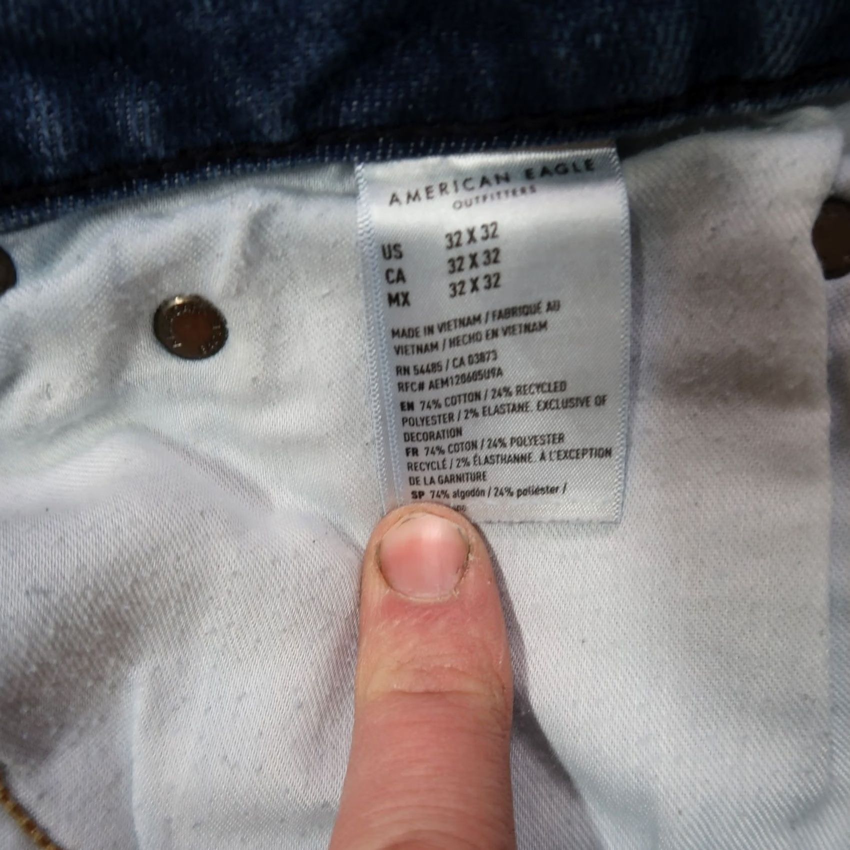 American Eagle Outfitters American Eagle Outfitters Jeans Skinny Men 32x32 Blue Denim Airflex Athletic 90s Hipster Jeans Mens Size US 32 / EU 48 - 5 Thumbnail