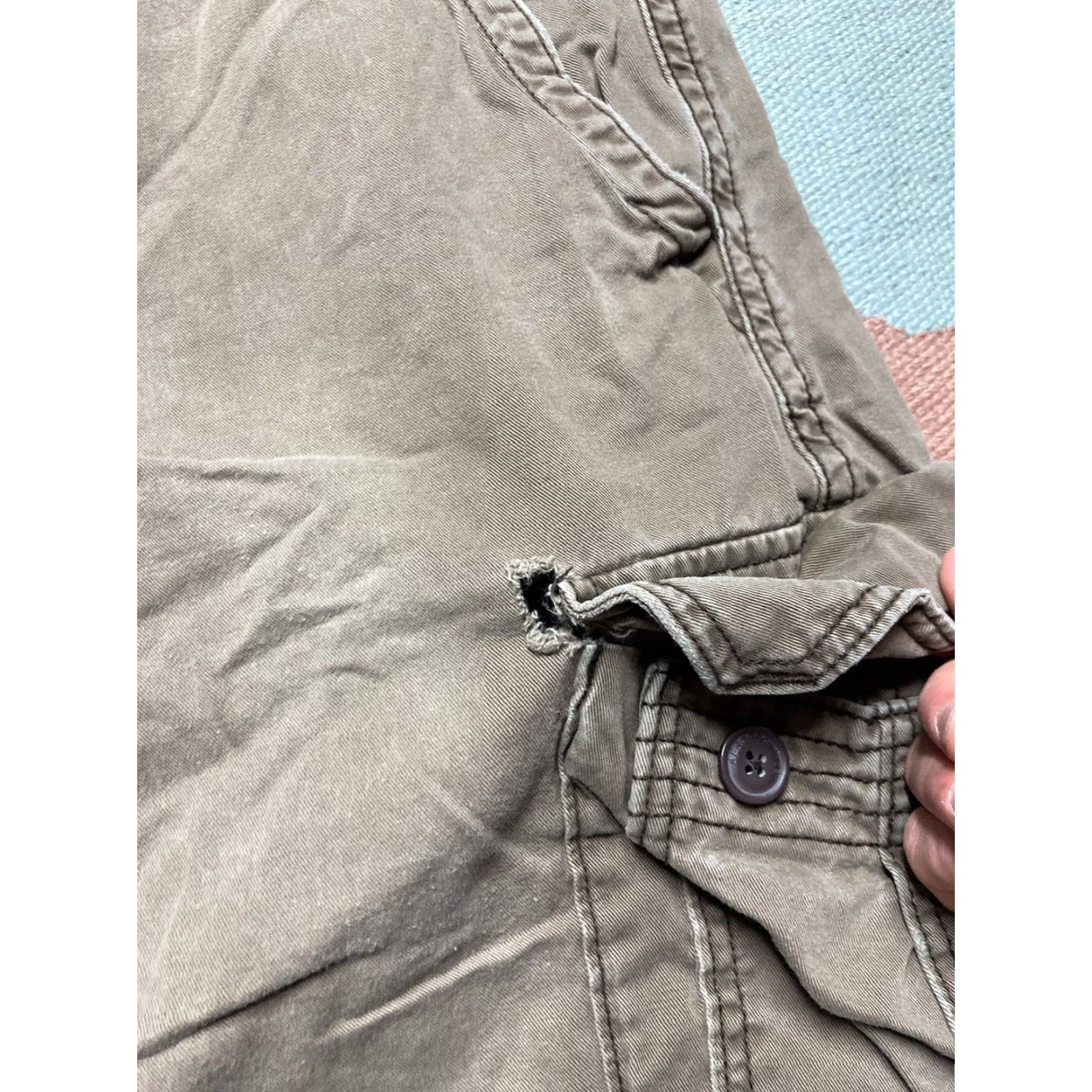 Vintage VINTAGE Aeropostale Cargo Shorts Baggy Skater Utility Tech Wide Leg 38 Brown Mens Cargo Shorts 38 Size US 38 / EU 54 - 7 Thumbnail