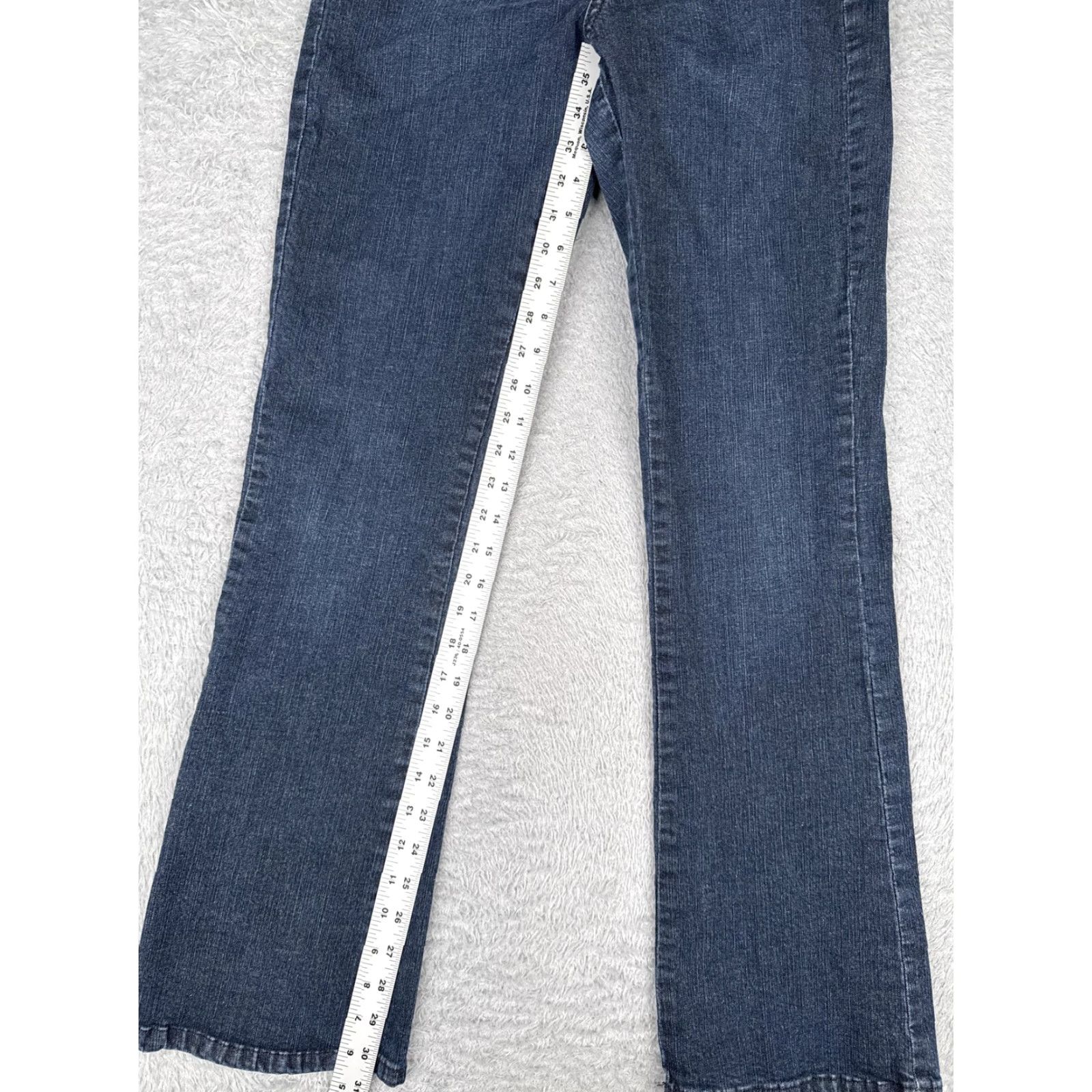 Lee Lee Jeans Bootcut Denim 27 Blue Dark Wash Womens Slim Secret Slender Low Rise 90s Cowboy Style Size 27" / US 4 / IT 40 - 7 Thumbnail