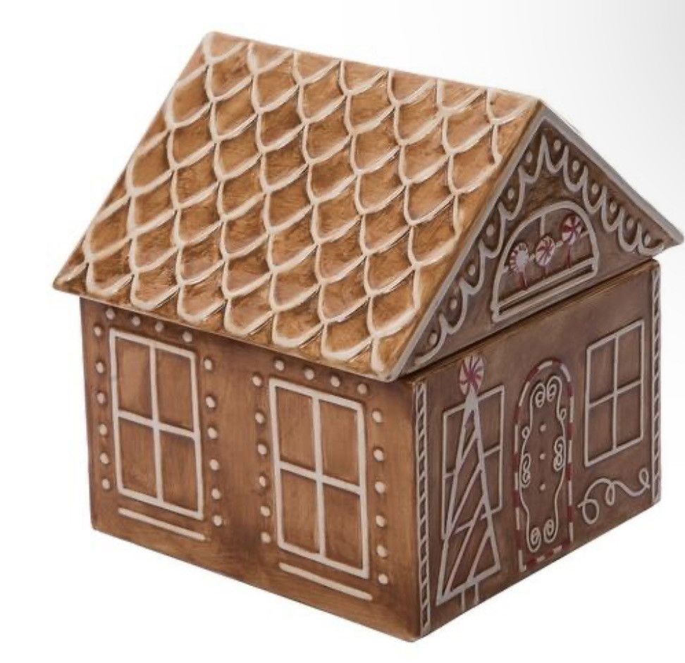 Other Transpac Dolomite 8.25 in Christmas Gingerbread cookie Jar Size ONE SIZE - 1 Thumbnail