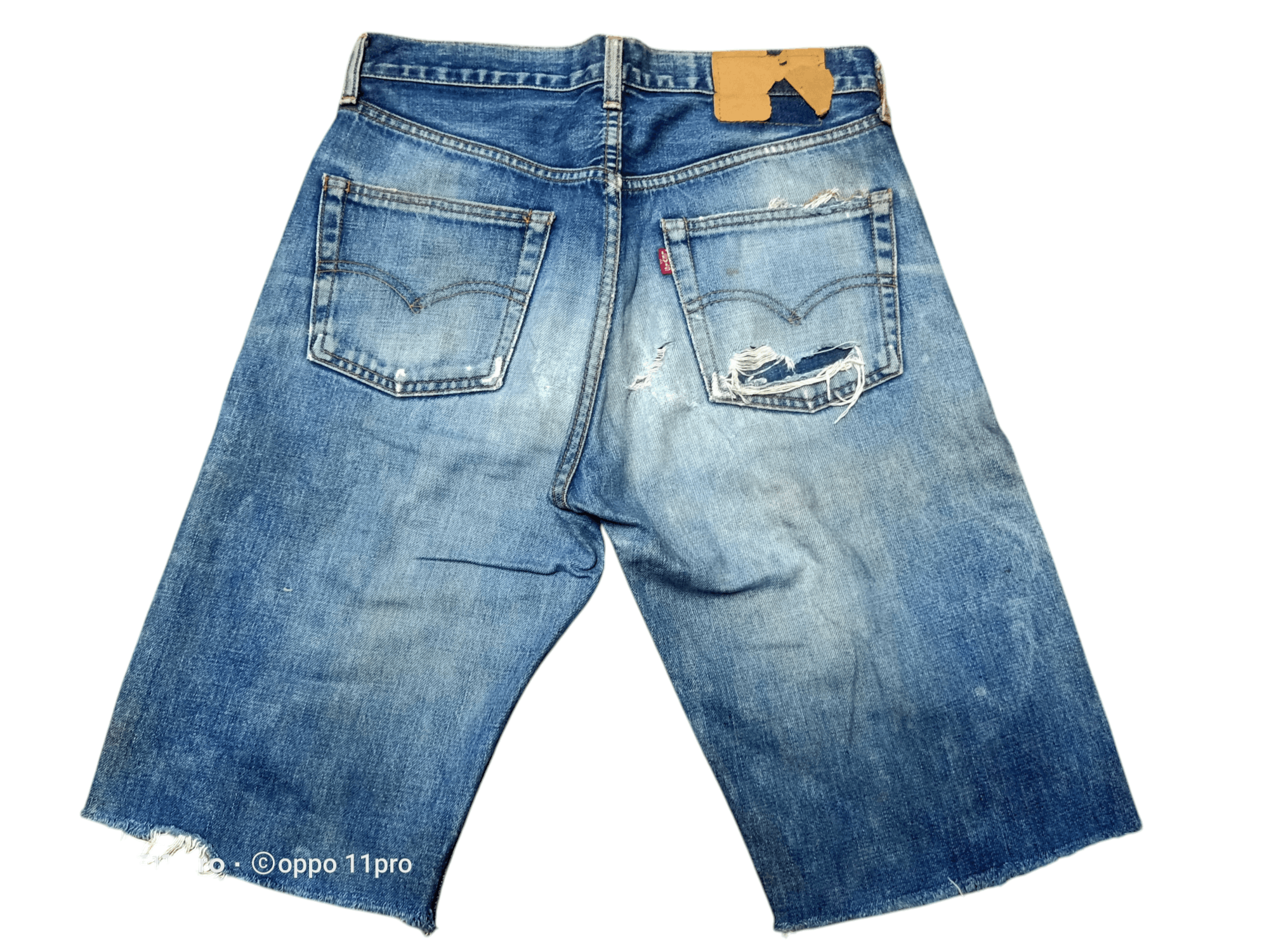 Levi's × Levi's Vintage Clothing Levis 502 Big E RedSelvedge SHORT Pants Distressdenim Size US 30 / EU 46 - 1 Thumbnail