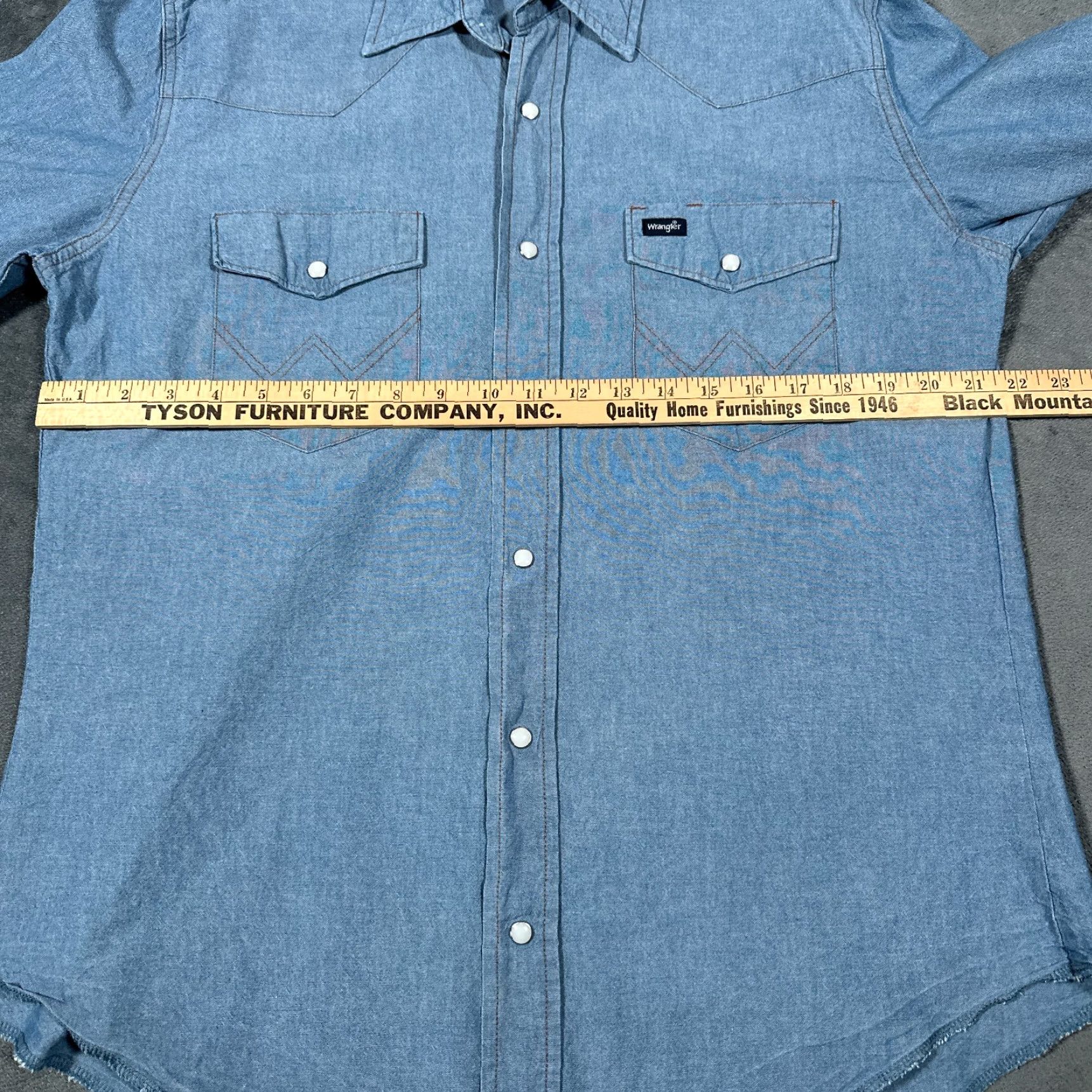 Wrangler VINTAGE Wrangler Pearl Snap Shirt Mens Large Blue Cowboy Western Casual 90s Size US L / EU 52-54 / 3 - 5 Thumbnail