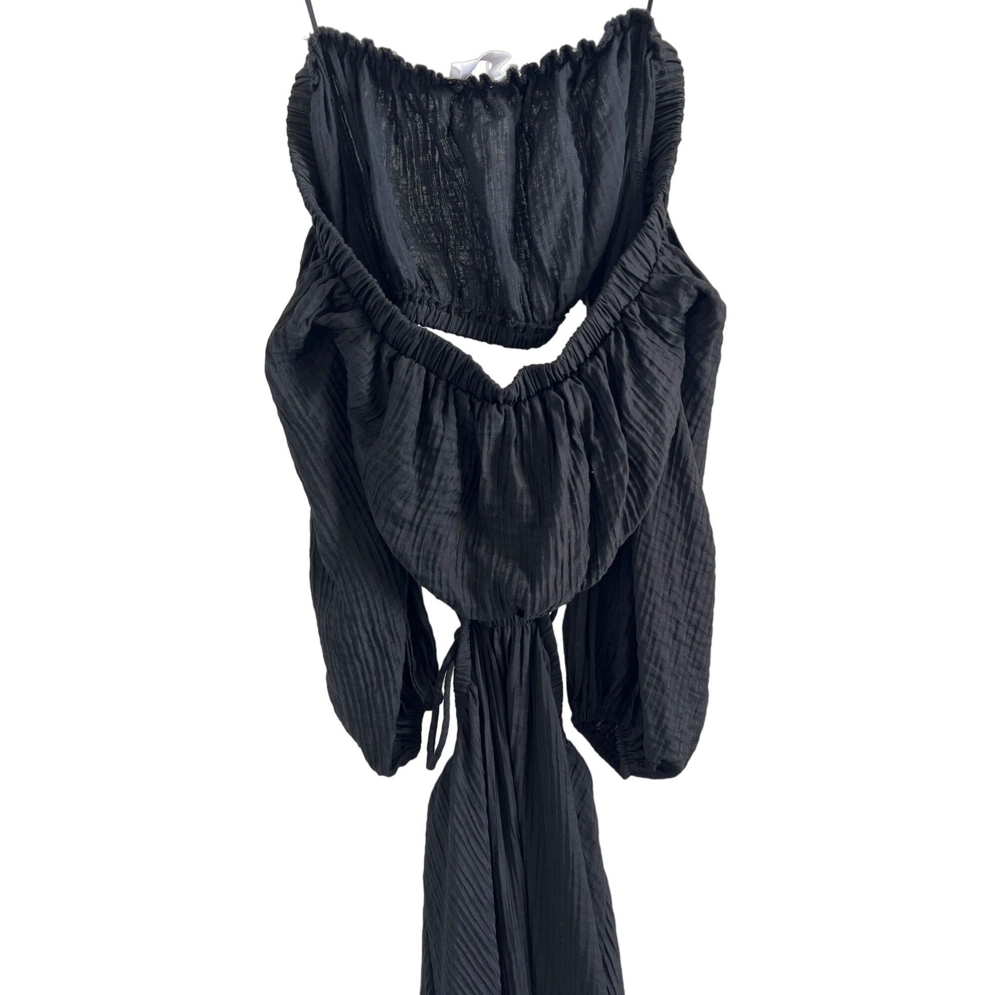 ASTR The Label Astr The Label Black Cassian Off-The-Shoulder Cutout Dress Size XS / US 0-2 / IT 36-38 - 7 Thumbnail