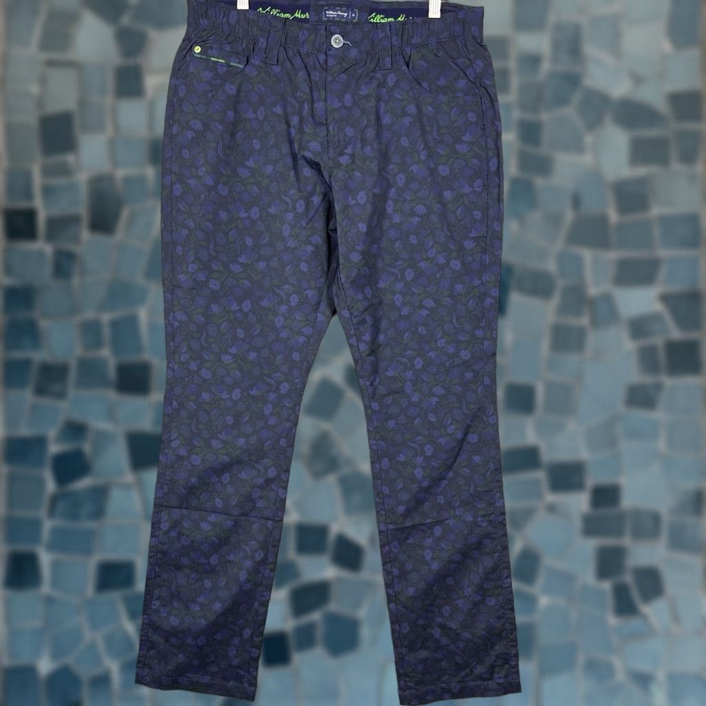 Gloverall William Murray Pants Mens 32x34 Floral Straight Fit Golf Wicking All Over Print Chino Casual Mens Size US 32 / EU 48 - 1 Thumbnail