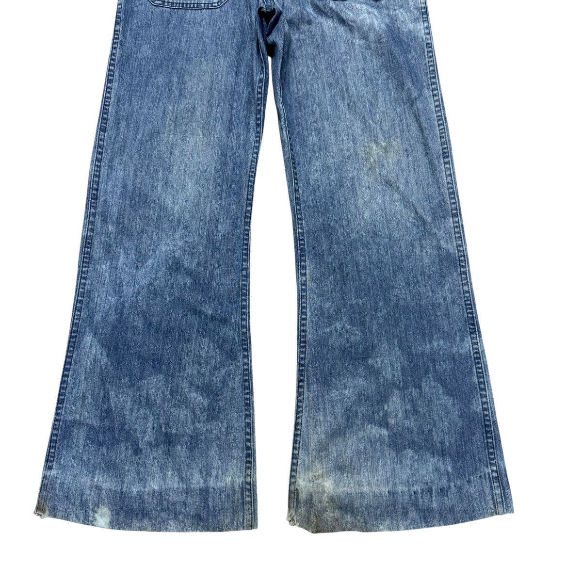 Vintage Vintage 80s US Navy Seafarer Denim Flare Pant Distressed Size US 32 / EU 48 - 6 Thumbnail