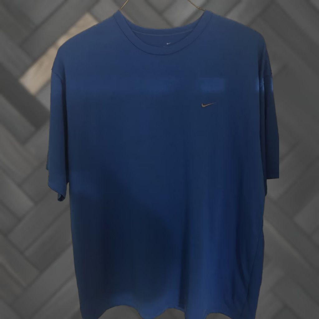Nike Nike Dri Fit Blue Crew Neck Tee T-Shirt Top Solid Mens XXl Shirt Crew Neck Short Sleeve Size US XXL / EU 58 / 5 - 1 Thumbnail