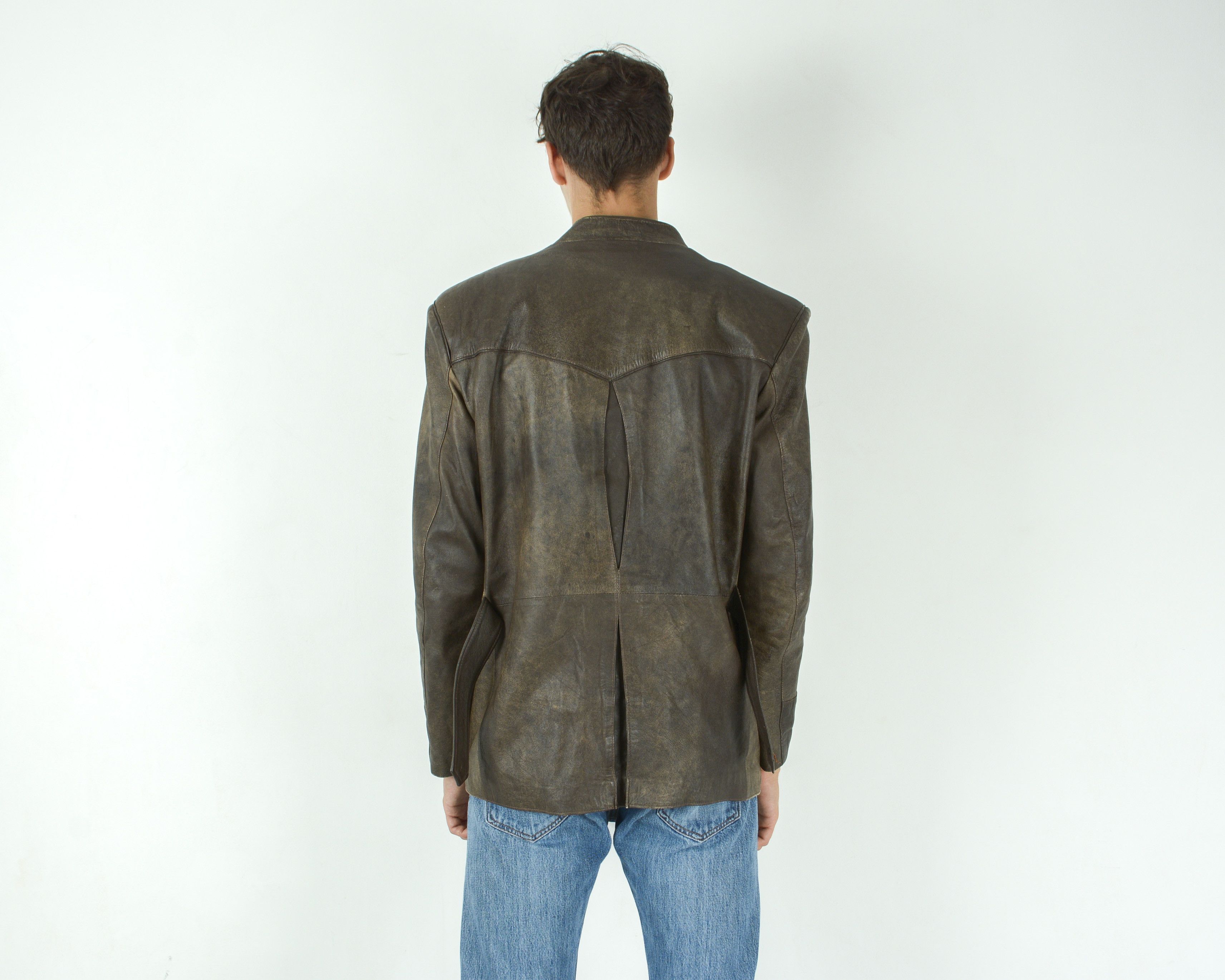 Vintage Real Bone Button leather blazer UK 40 US Trachten Jacket M Size US M / EU 48-50 / 2 - 4 Thumbnail