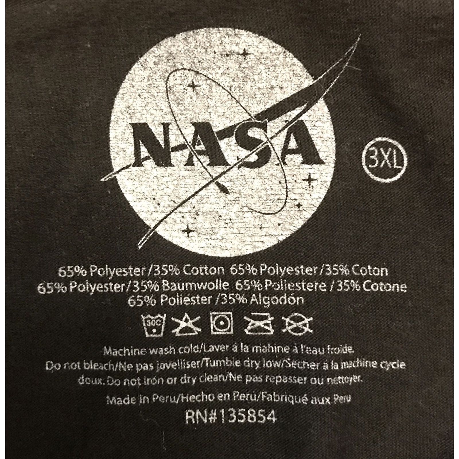 NASA Nasa Shirt Mens 3XL Black Great Wave Kanagawa Space Ship full graphic Size Size US XXL / EU 58 / 5 - 3 Thumbnail