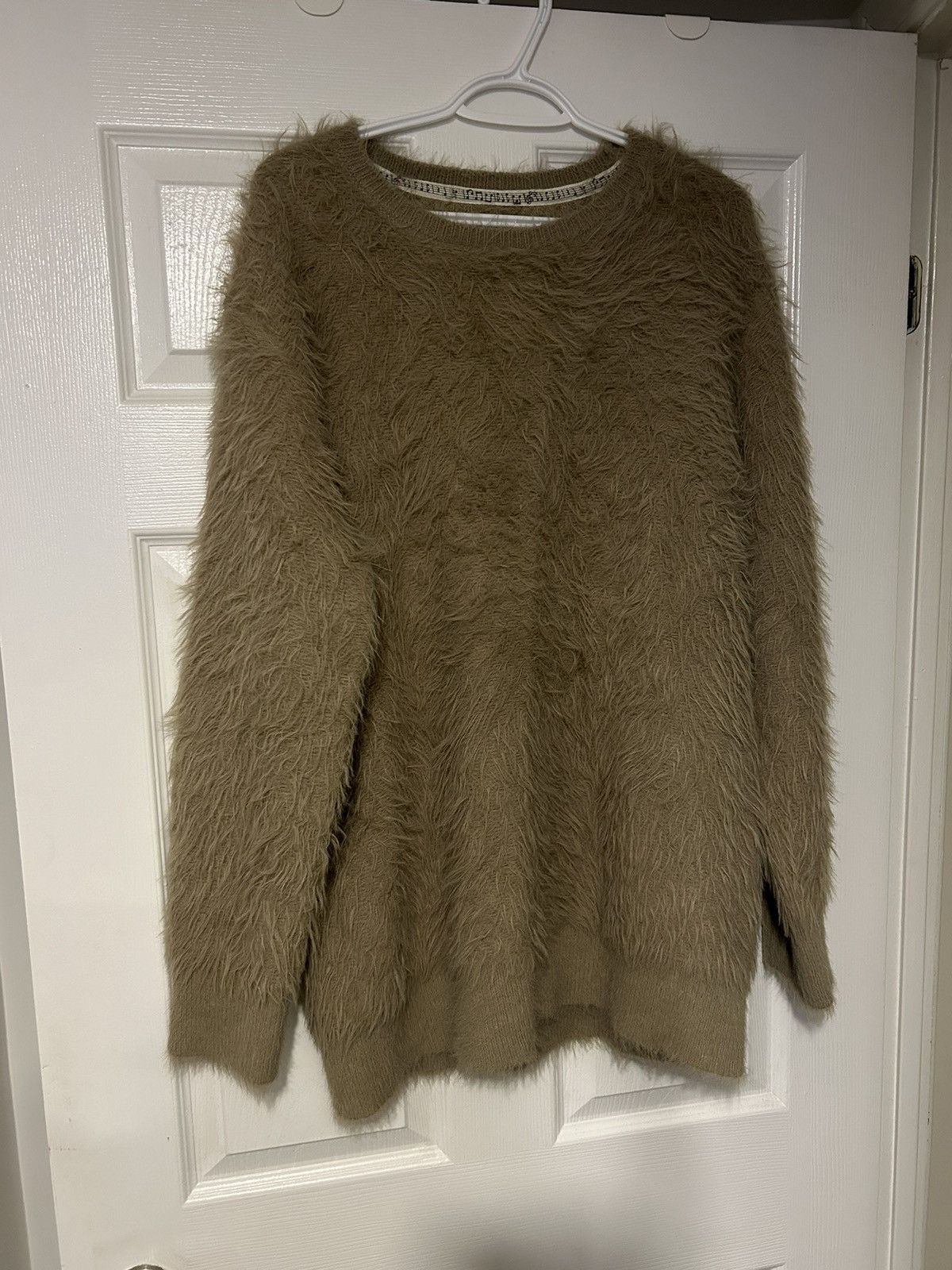 image of Number N Ine Number (N)Ine Mohair Knit Sweater in Beige, Men's (Size Large)