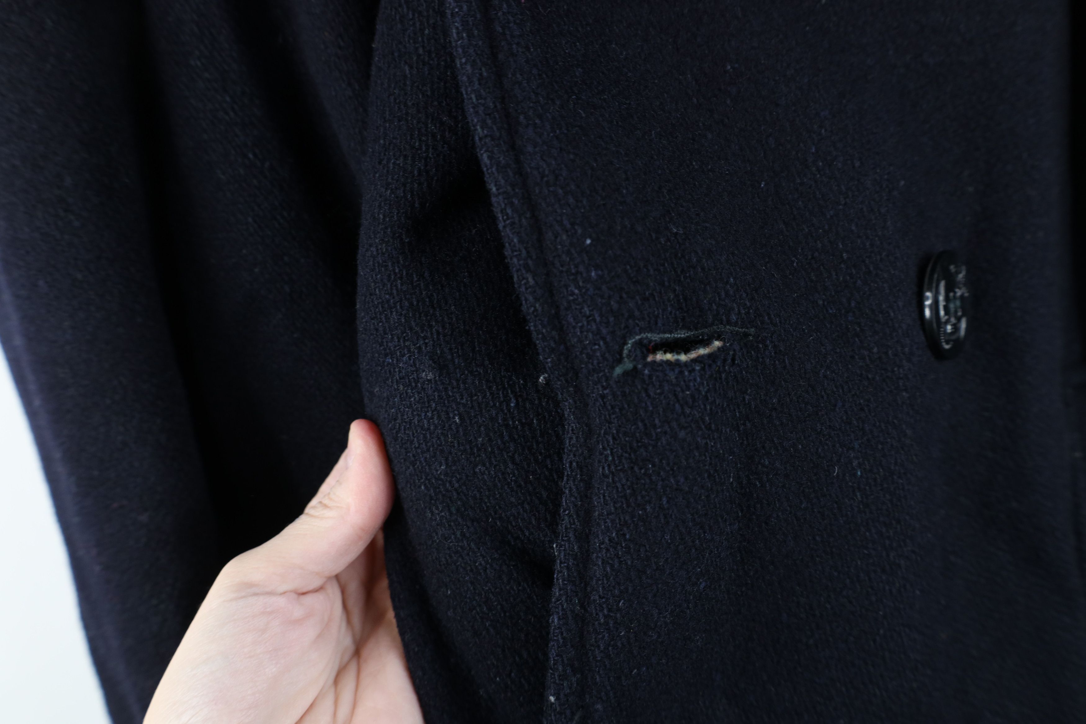 Vintage Vintage 50s 60s Streetwear CPO Naval Navy Peacoat Jacket USA Size US XXL / EU 58 / 5 - 4 Thumbnail