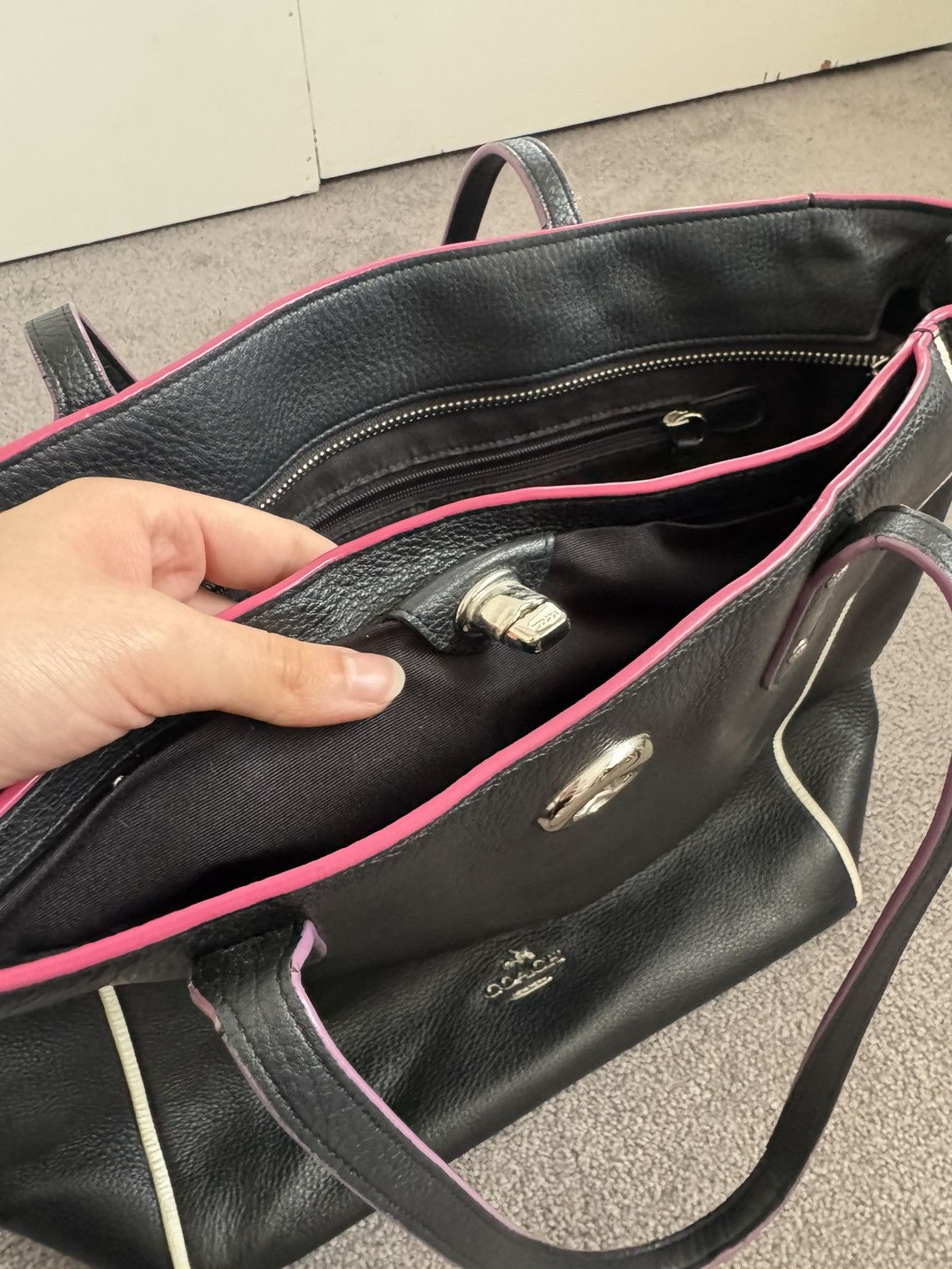 Coach Black leather Coach bag Size ONE SIZE - 6 Thumbnail
