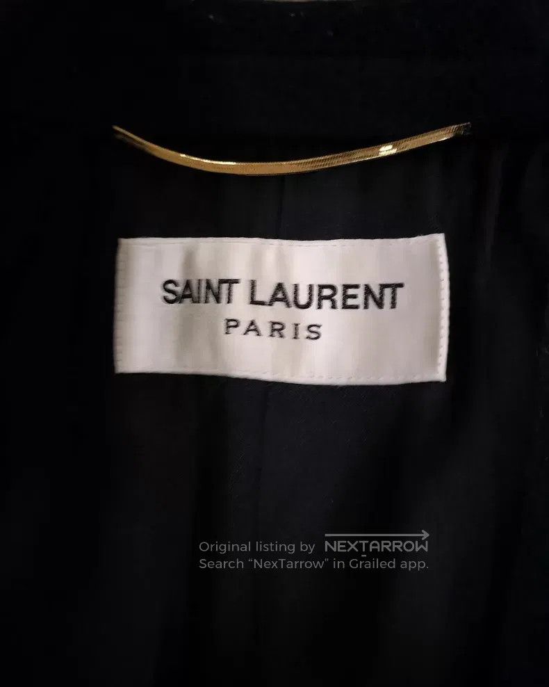 Saint Laurent Paris Saint Laurent Paris Navy Blue Double-Buttoned Coat i Size US S / EU 44-46 / 1 - 5 Thumbnail