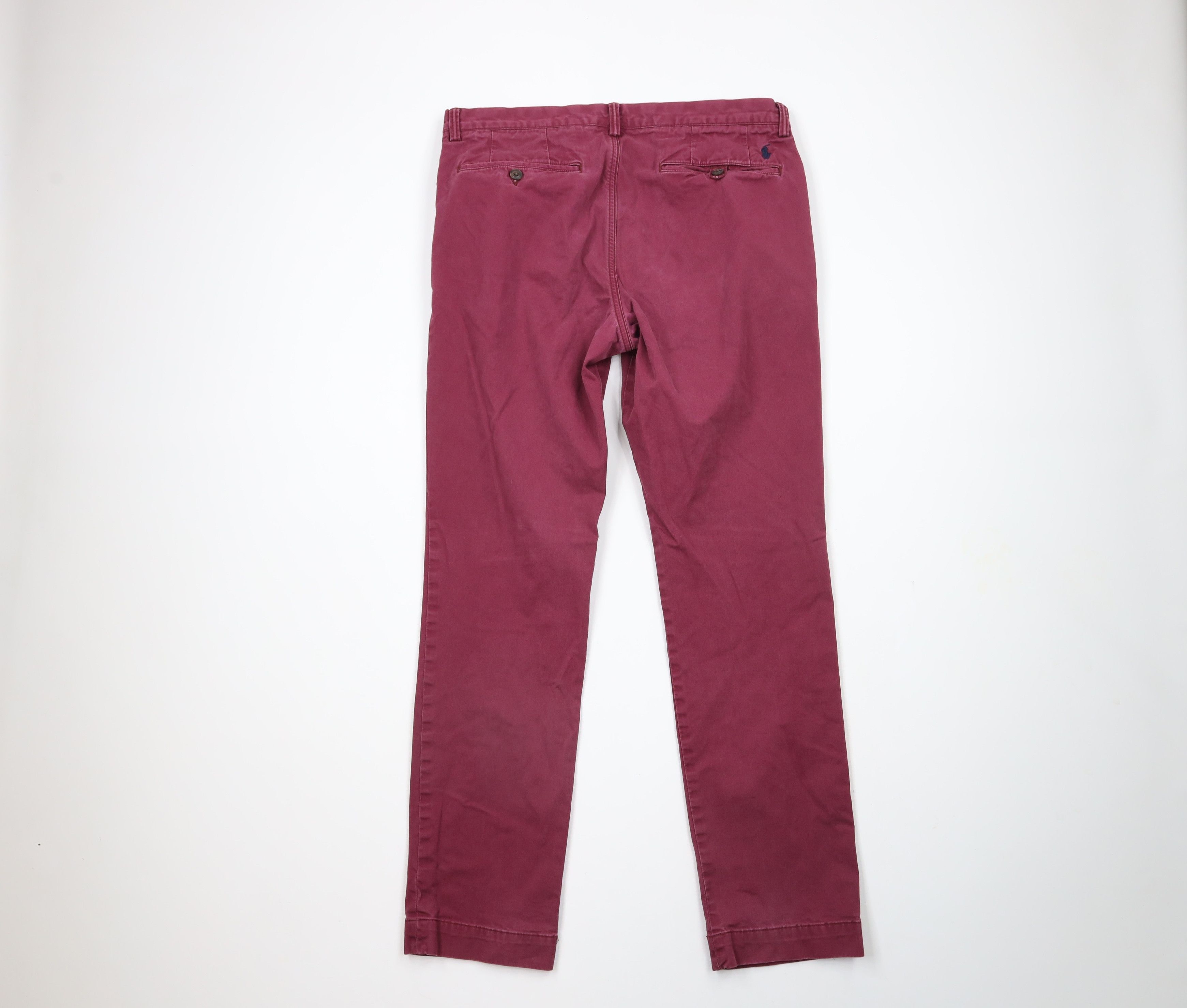 Ralph Lauren × Vintage Vintage Ralph Lauren oz Cotton Twill Chino Pants Burgundy Size US 34 / EU 50 - 7 Thumbnail