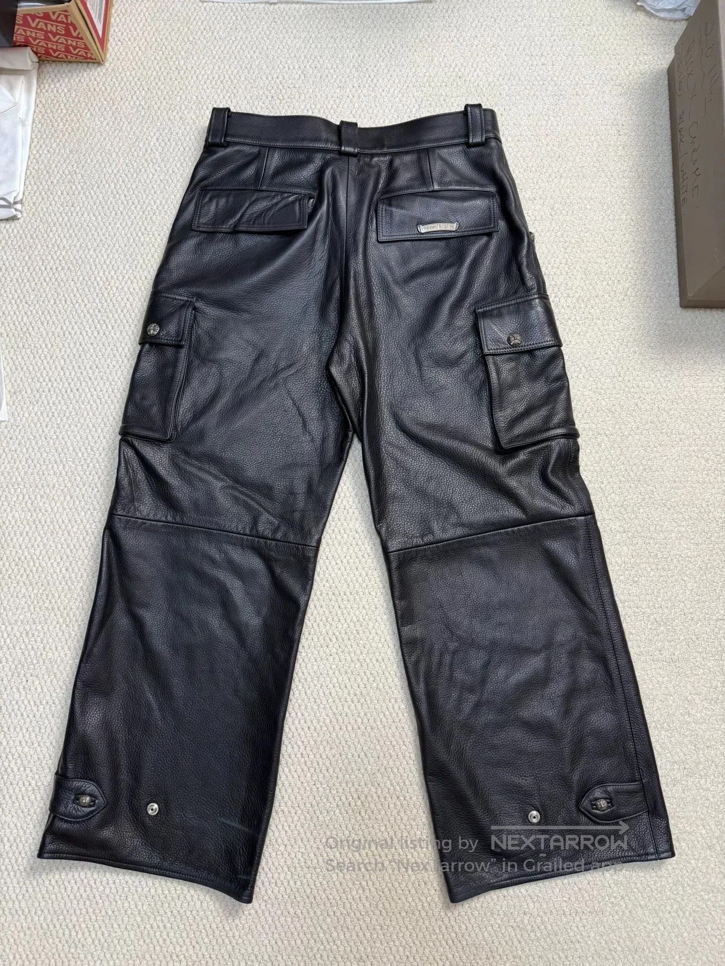 Chrome Hearts Chrome Hearts Cargo Leather Pants. Size US 33 - 3 Thumbnail