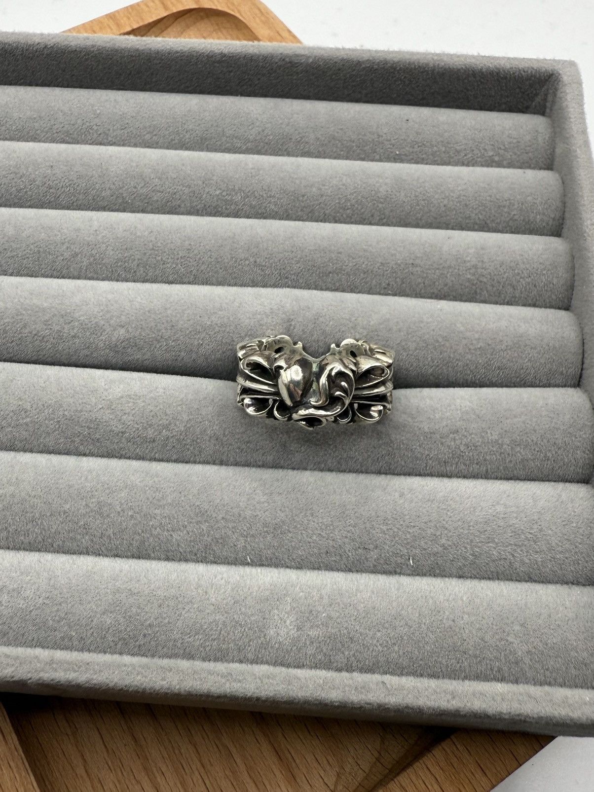 Chrome Hearts Chrome Hearts Double Floral Cross Heart Ring Size ONE SIZE - 1 Thumbnail