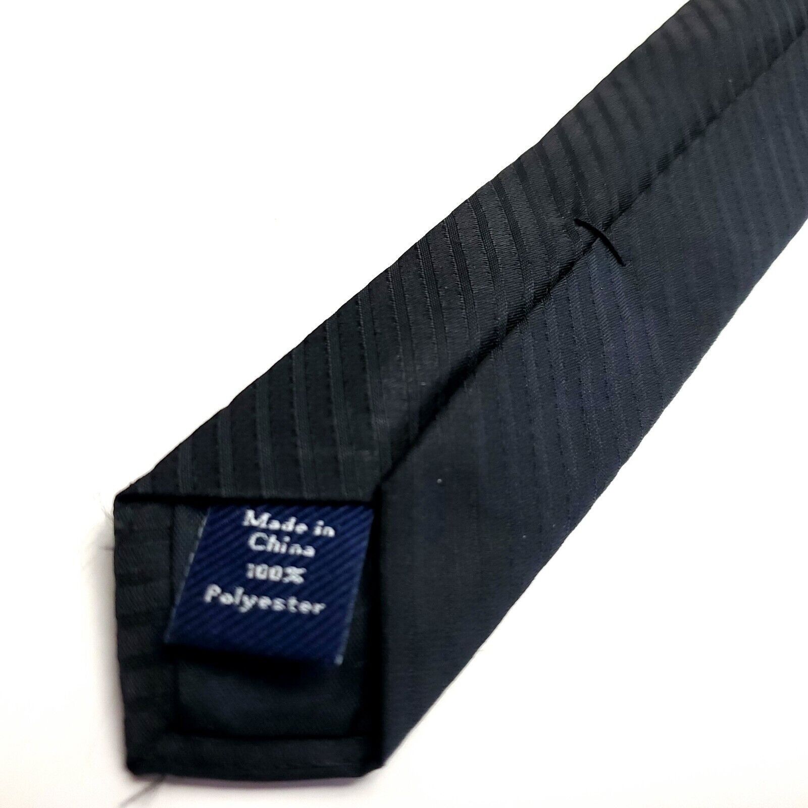 Croft & Barrow Croft & Barrow Gray Silk Tie Woven Skinny Pencil Striped Size ONE SIZE - 5 Thumbnail
