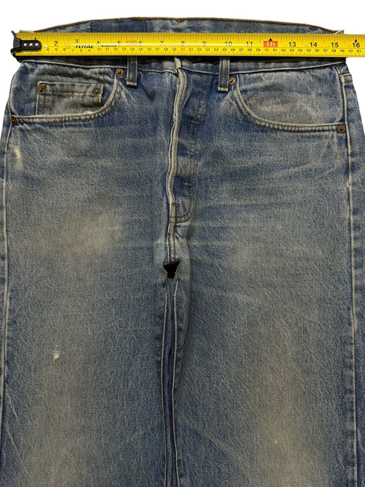 Levi's Vintage 80s Levis 501 Retro Blue Mud Wash Straight Leg Jeans Size US 30 / EU 46 - 9 Thumbnail