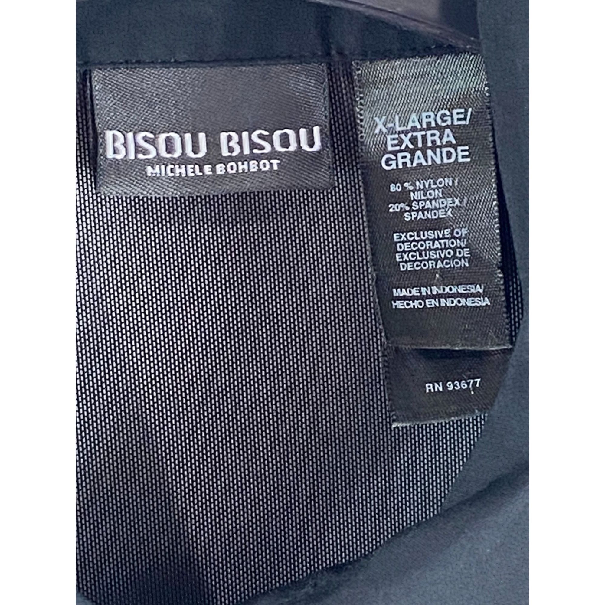 Other Bisou Bisou Michele Bohbot 2-Pocket Sheer Nylon Snap Button Size XL / US 12-14 / IT 48-50 - 3 Thumbnail