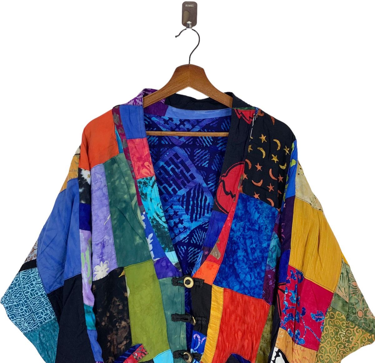 Handmade × Vintage VINTAGE 100% RAYON PATCHWORK JACKET Size US M / EU 48-50 / 2 - 4 Thumbnail