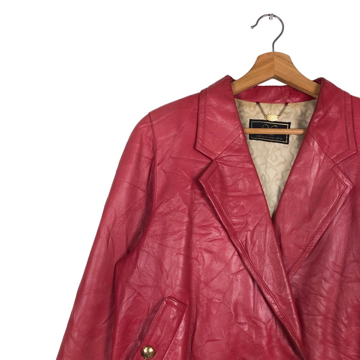 Japanese Brand 🔥Vintage Chore Genuine Leather Jacket Japan Double Breast Size US M / EU 48-50 / 2 - 7 Thumbnail