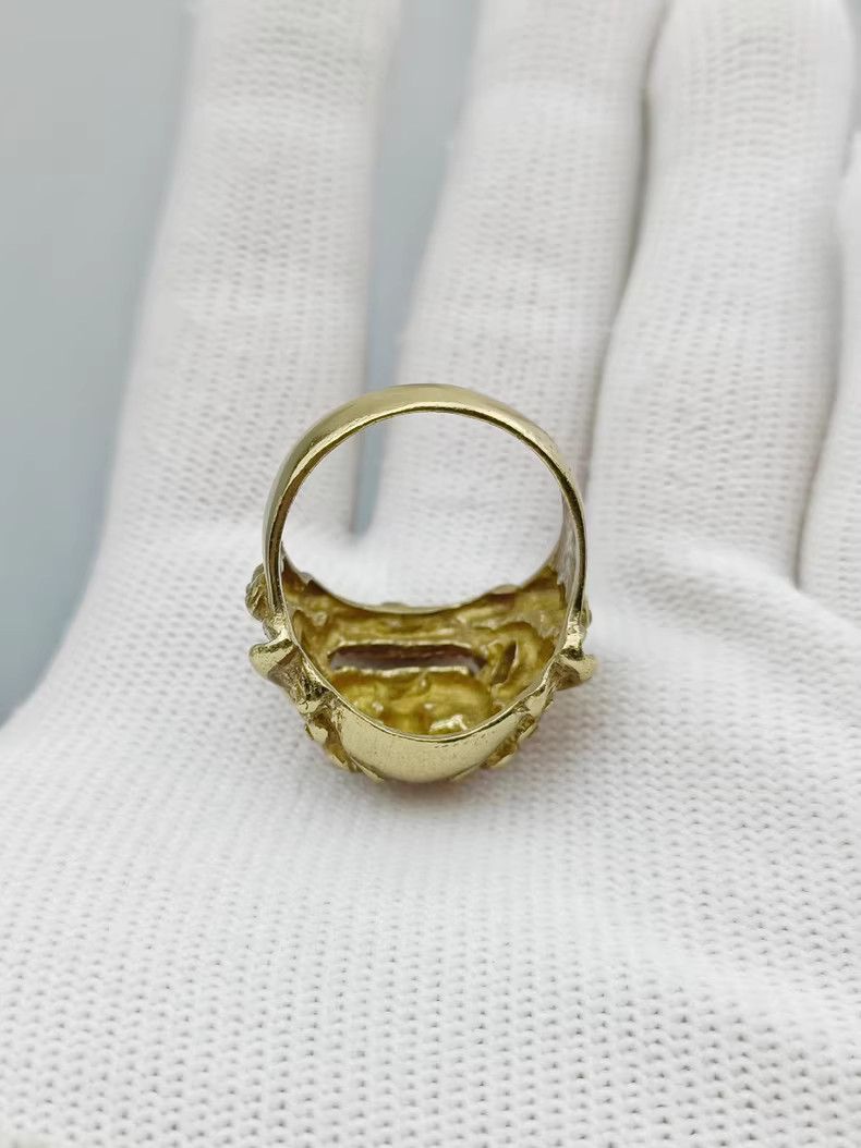 Vintage Chrome Lion Gold Ring Vintage Rings🔥🔥🔥 Size ONE SIZE - 3 Thumbnail