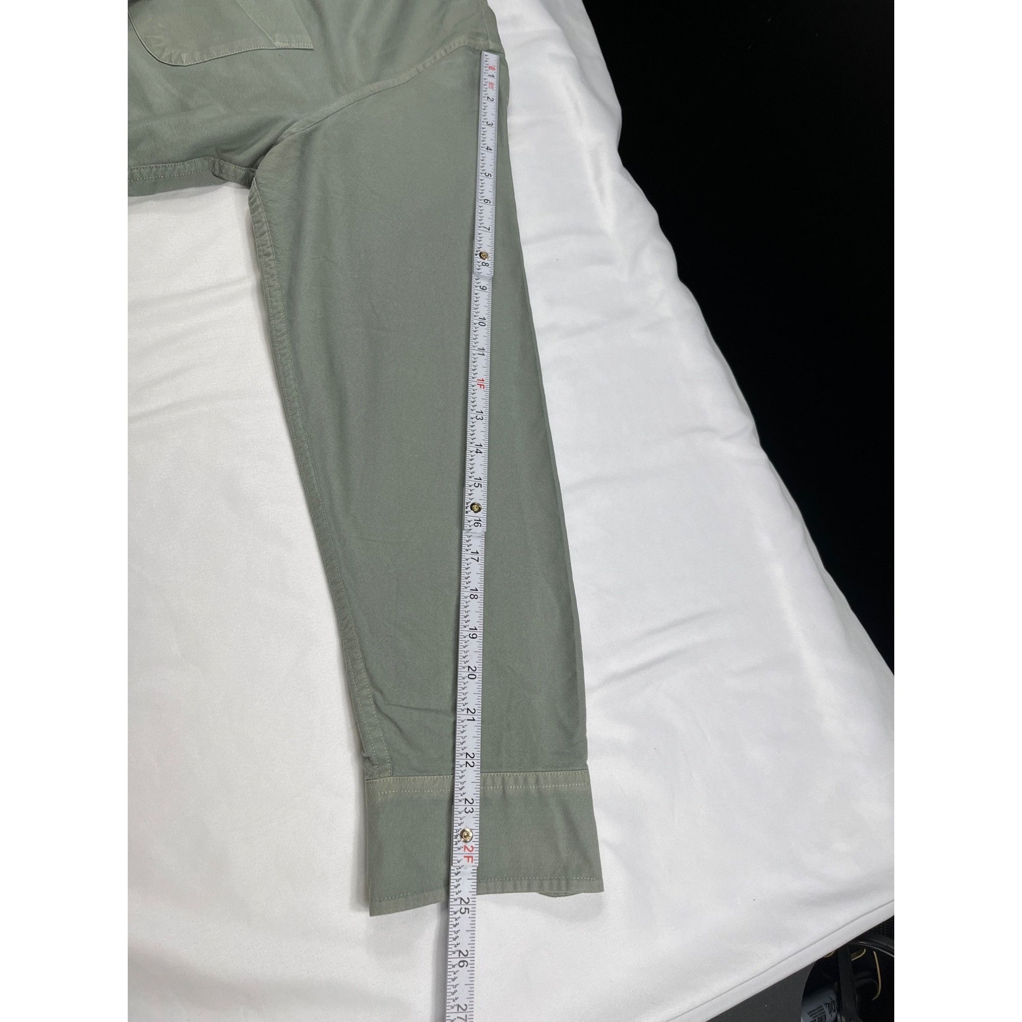 J.Crew J.Crew SKU 7702 Mens Green Slim Untucked Garment Shirt Size Size US L / EU 52-54 / 3 - 10 Thumbnail