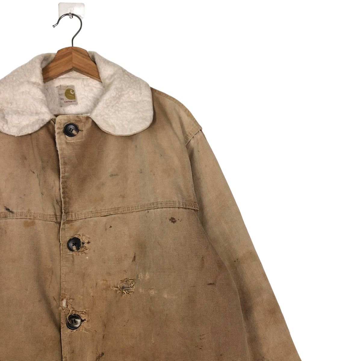 Carhartt 🔥VINTAGE 60’s CARHARTT CHORE WORK JACKET RUSTY WORN Size US M / EU 48-50 / 2 - 4 Thumbnail