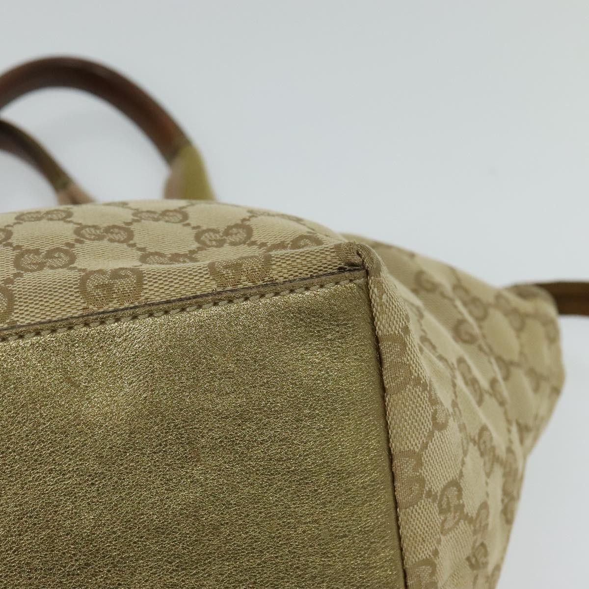 Gucci GUCCI GG Canvas Sherry Line Hand Bag Beige Gold Pink Size ONE SIZE - 13 Thumbnail