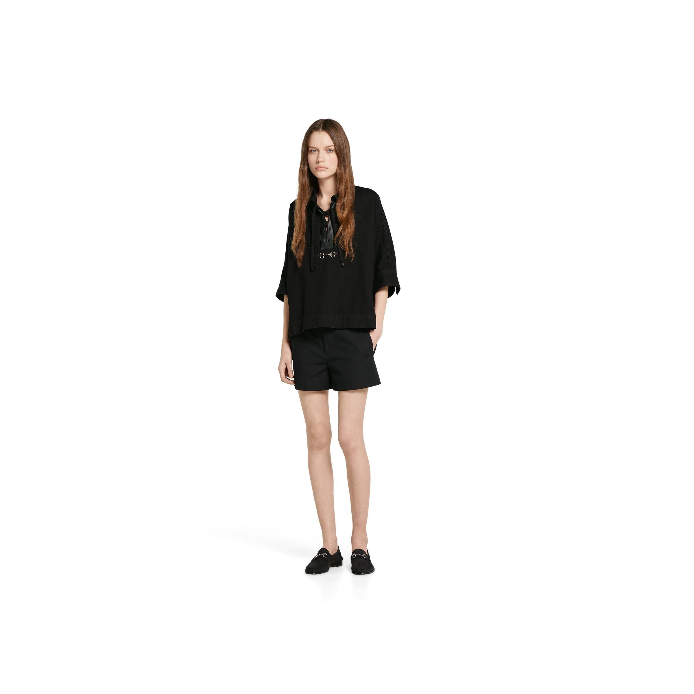 Gucci o1la5ras0426 Denim Shirt With Horsebit in Black Size M / US 6-8 / IT 42-44 - 4 Thumbnail