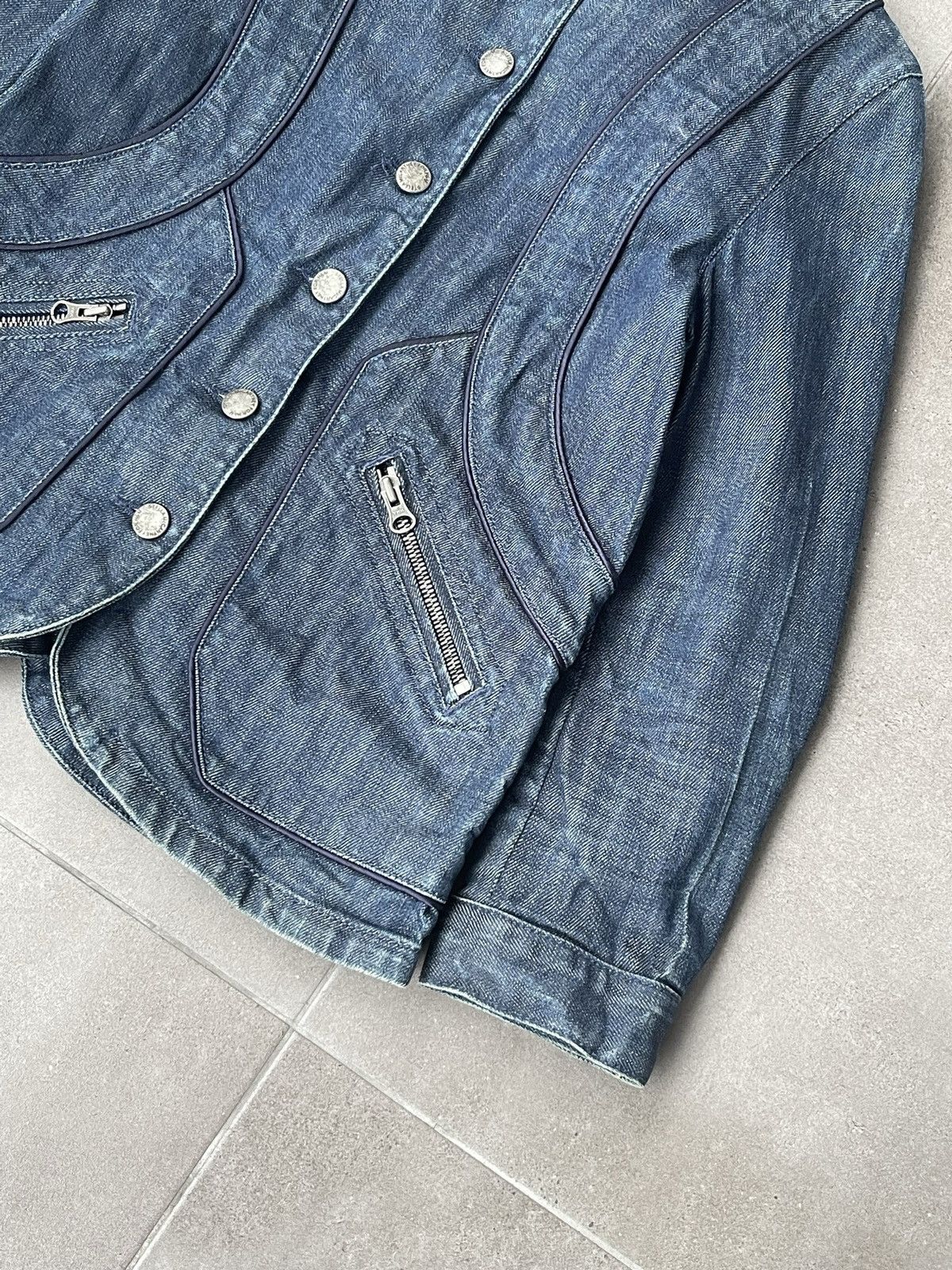 H&M × Stella McCartney SS05 Stella McCartney X H&M Denim Blazer Jacket Size XS / US 0-2 / IT 36-38 - 4 Thumbnail