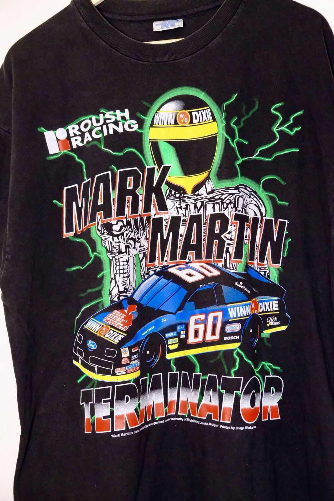Hanes × NASCAR × Vintage Vintage 1990s NASCAR Mark Martin Terminator Graphic tee Size US XL / EU 56 / 4 - 7 Thumbnail