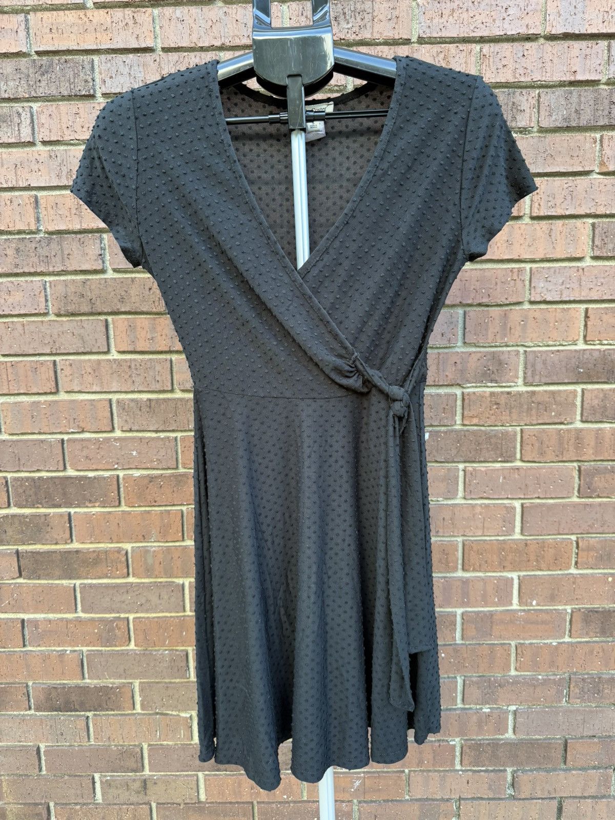 Other Rolla Coster Faux Wrap Surplice Little Black Dress Swiss Dot Size S / US 4 / IT 40 - 1 Thumbnail