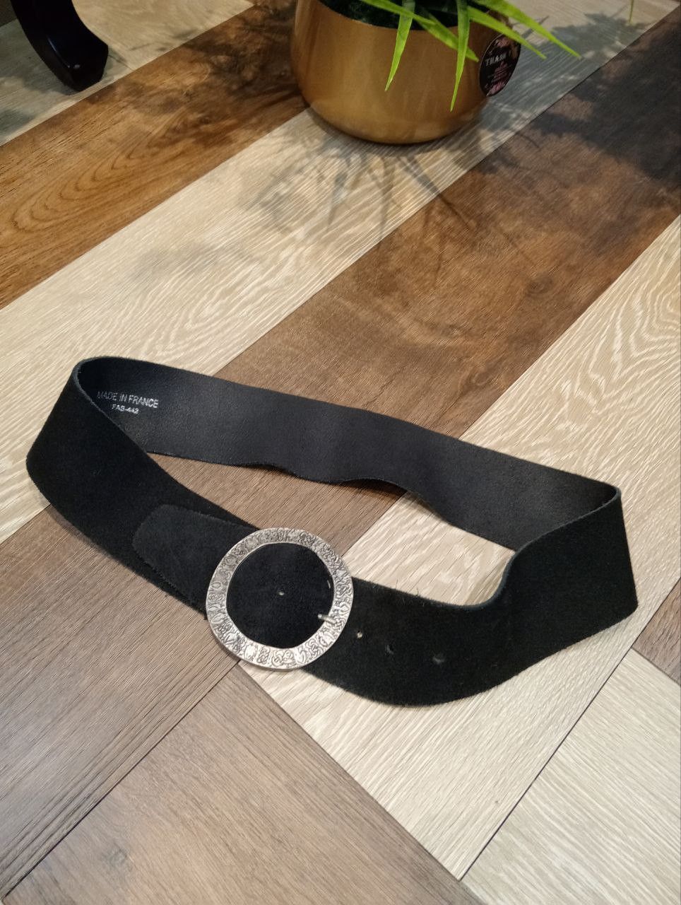 agnes b. AGNES B. CROUTE DE CUIR VACHETTE LEATHER BELT Size ONE SIZE - 2 Thumbnail