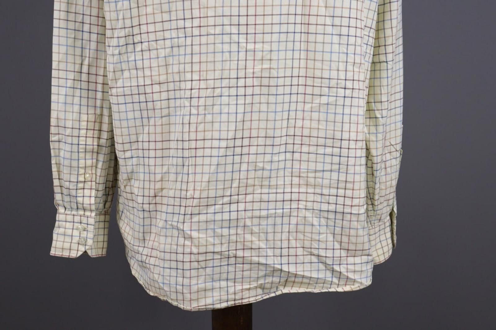 Designer Van Laack Royal Beige Check Shirt Size 44 / 17.5 Size US M / EU 48-50 / 2 - 10 Thumbnail