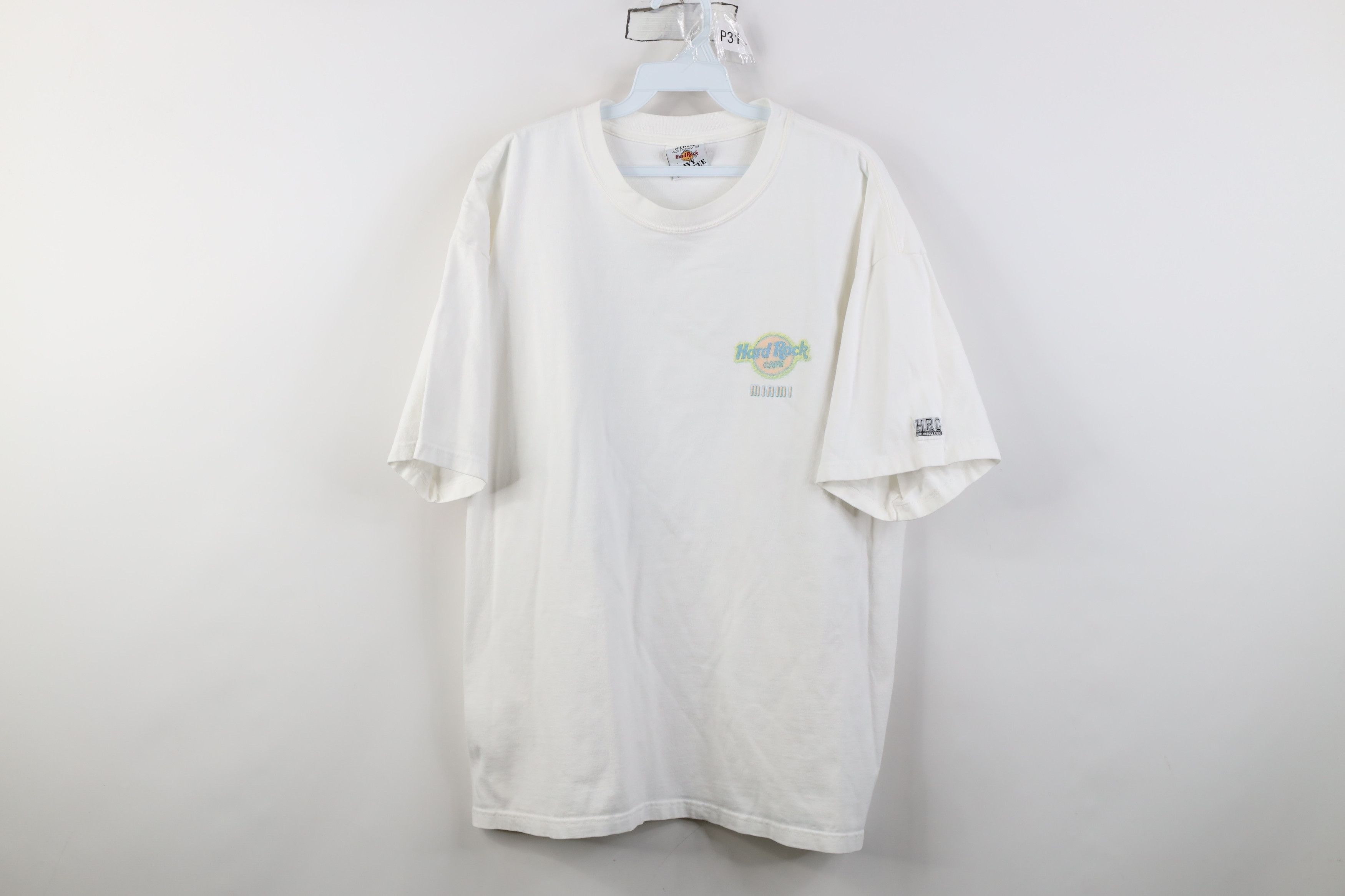 Vintage 90s Hard Rock Cafe Miami Short Sleeve T-Shirt White