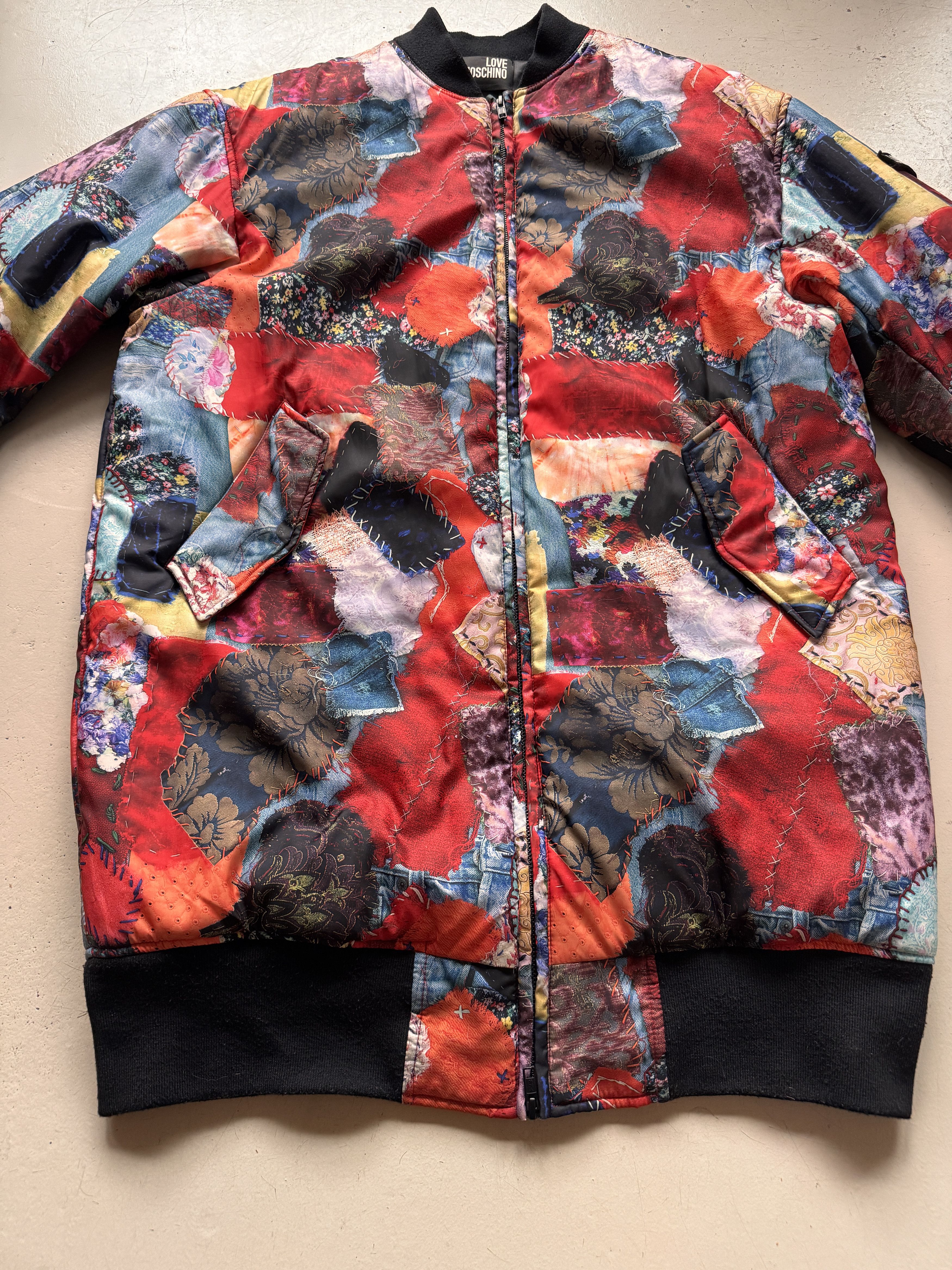 Love Moschino Love MOSCHINO Multicolor Orange Patch Long Bomberjacket M Size M / US 6-8 / IT 42-44 - 5 Thumbnail