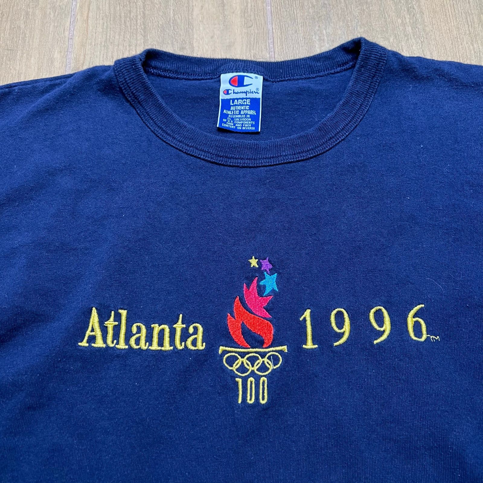 Champion Vintage 90s Champion Atlanta Olympics Embroidered T shirt L Size US L / EU 52-54 / 3 - 2 Thumbnail