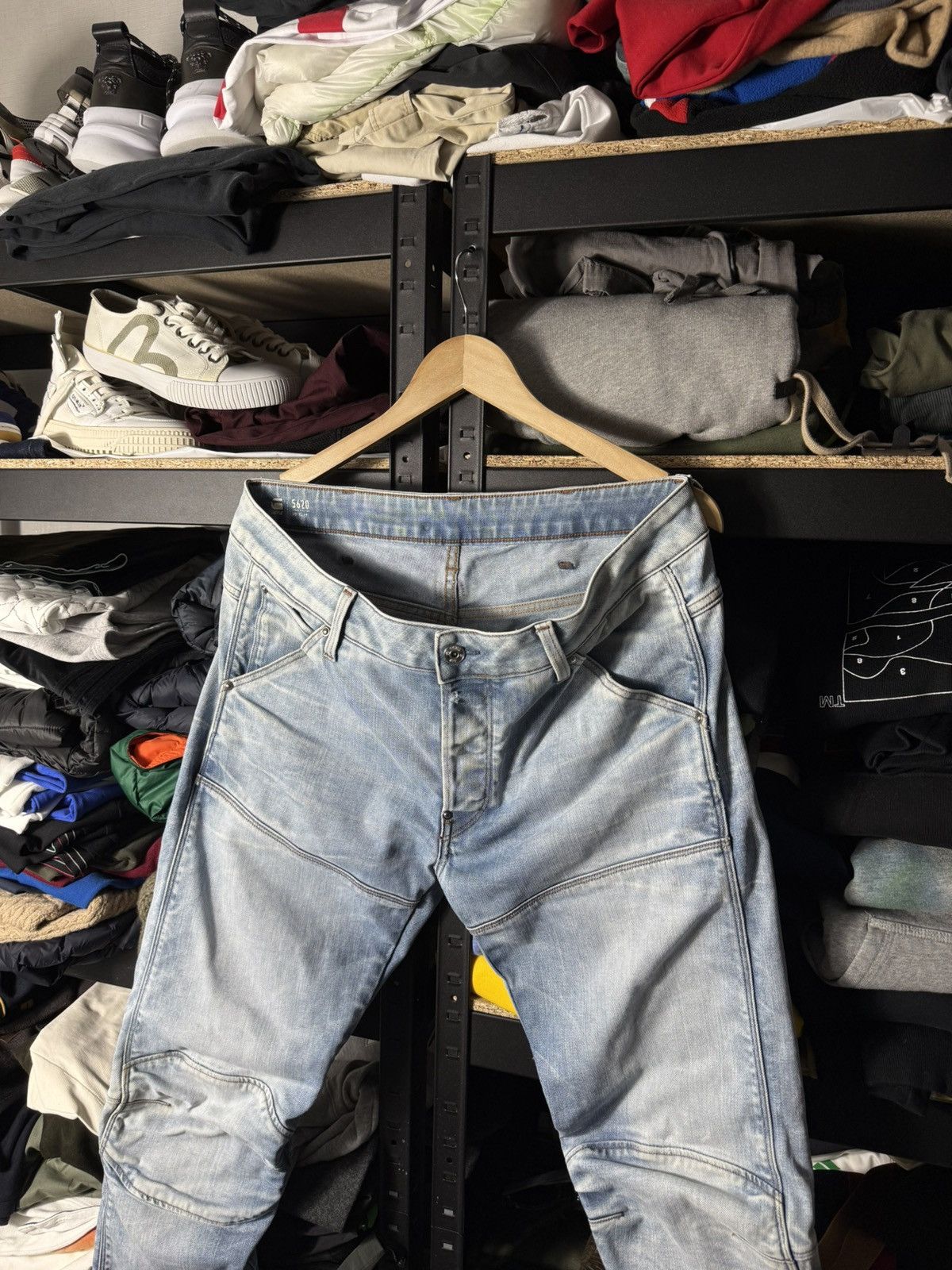 G-Star 🔥 G-Star RAW 5620 Elwood 3D Slim Biker Moto Jeans W35 L34 Size US 35 - 2 Thumbnail