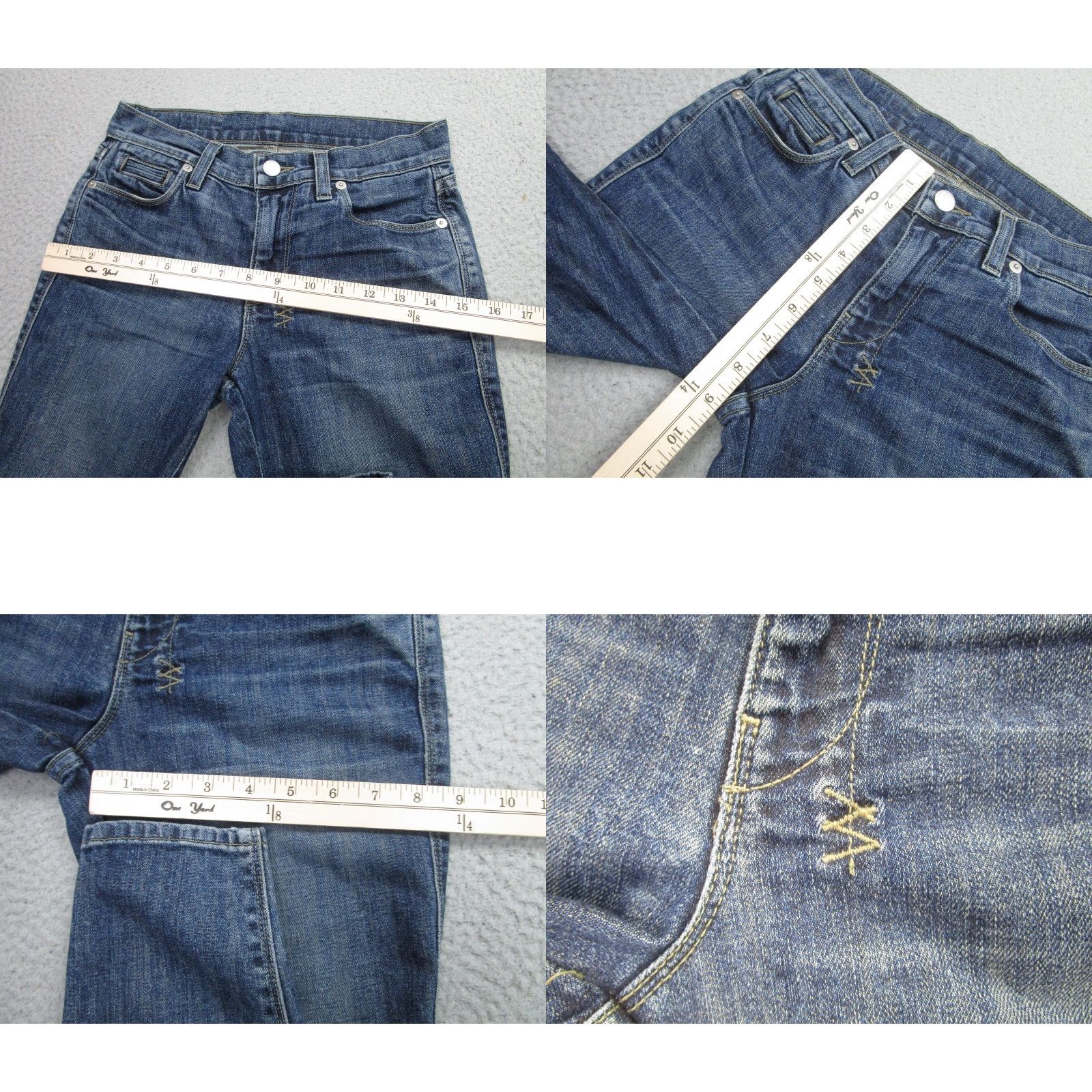 Ksubi Ksubi Jeans Womens 24 Blue Spray On Horizon Destroy Skinny Ankle Zip Size 42" / US 20 - 8 Thumbnail