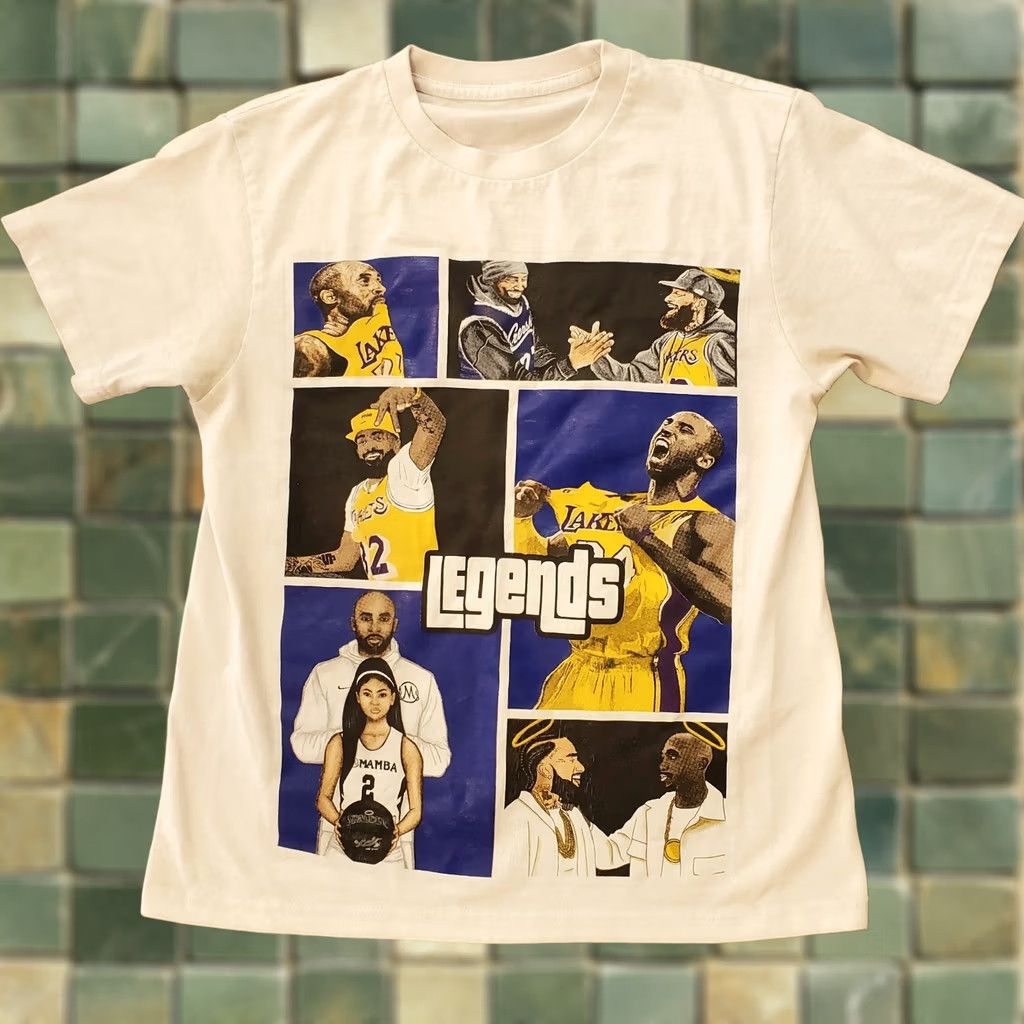 Vintage VINTAGE Legends Lakers Kobe Bryant Mamba 2Pac Memorial Icons Rare Sz Med Mens Size US M / EU 48-50 / 2 - 1 Thumbnail