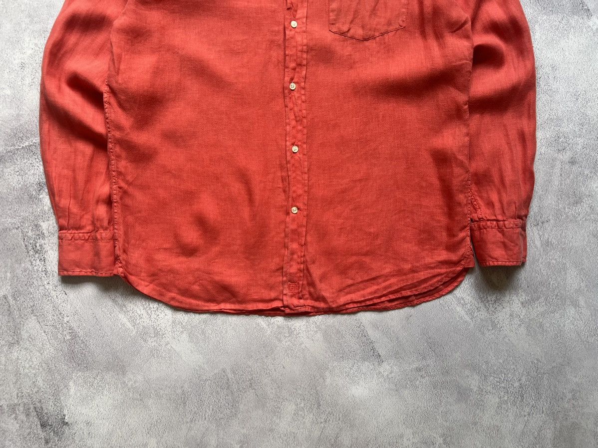 Hackett Hackett Linen Shirt Men's XL Long Sleeve Button-Down Red Size US XL / EU 56 / 4 - 3 Thumbnail